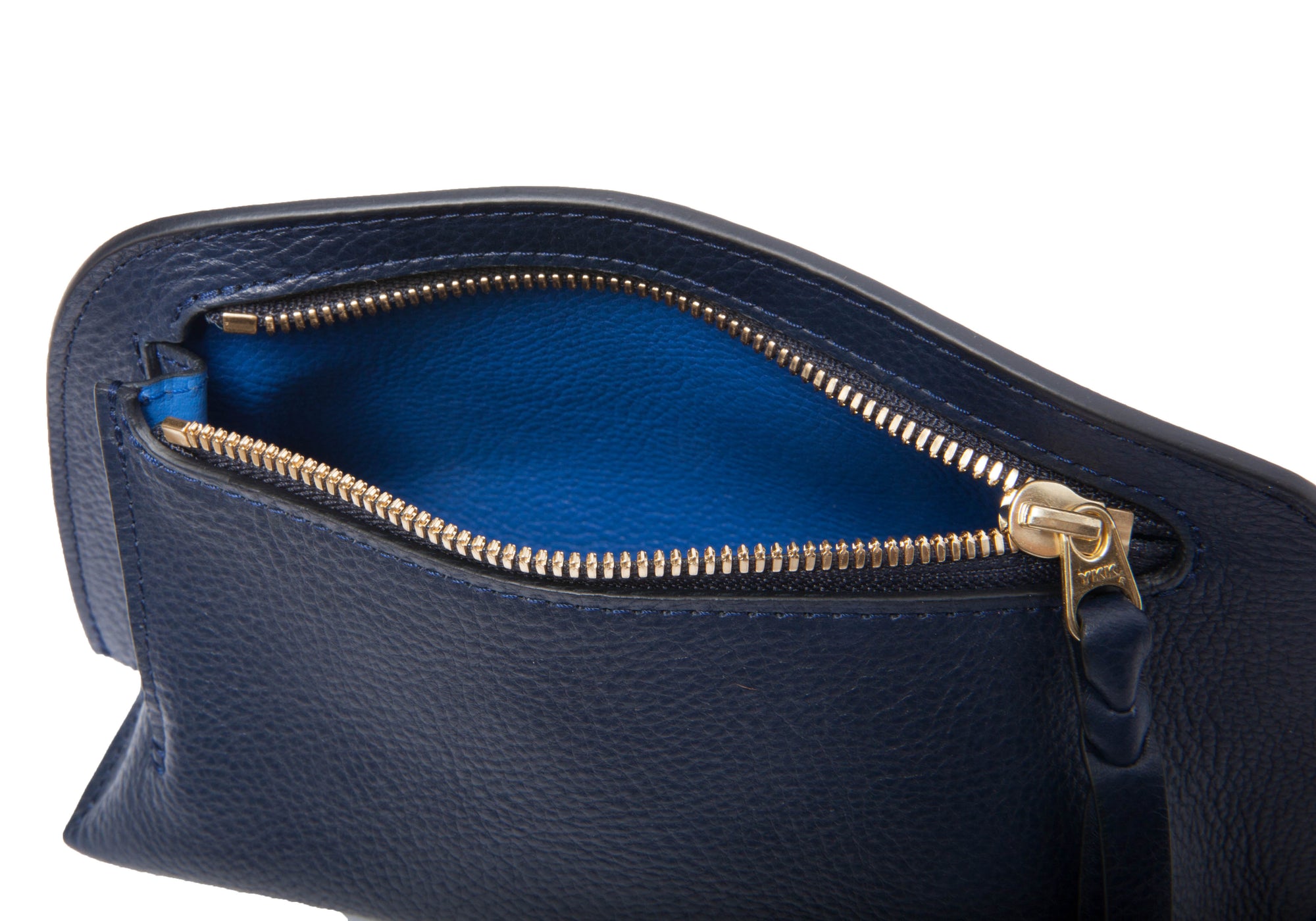 Open View of Mini Lois Pouch Indigo-Electric Blue