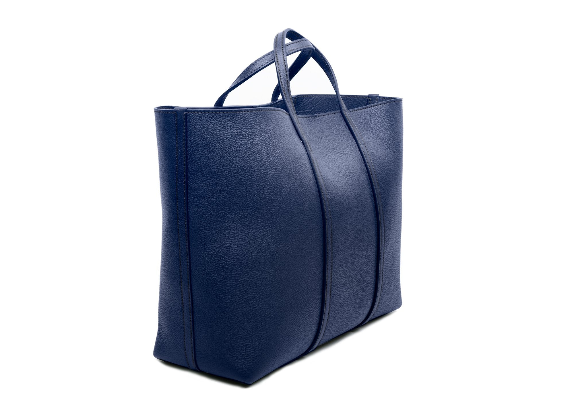 The Morris Leather Tote Indigo