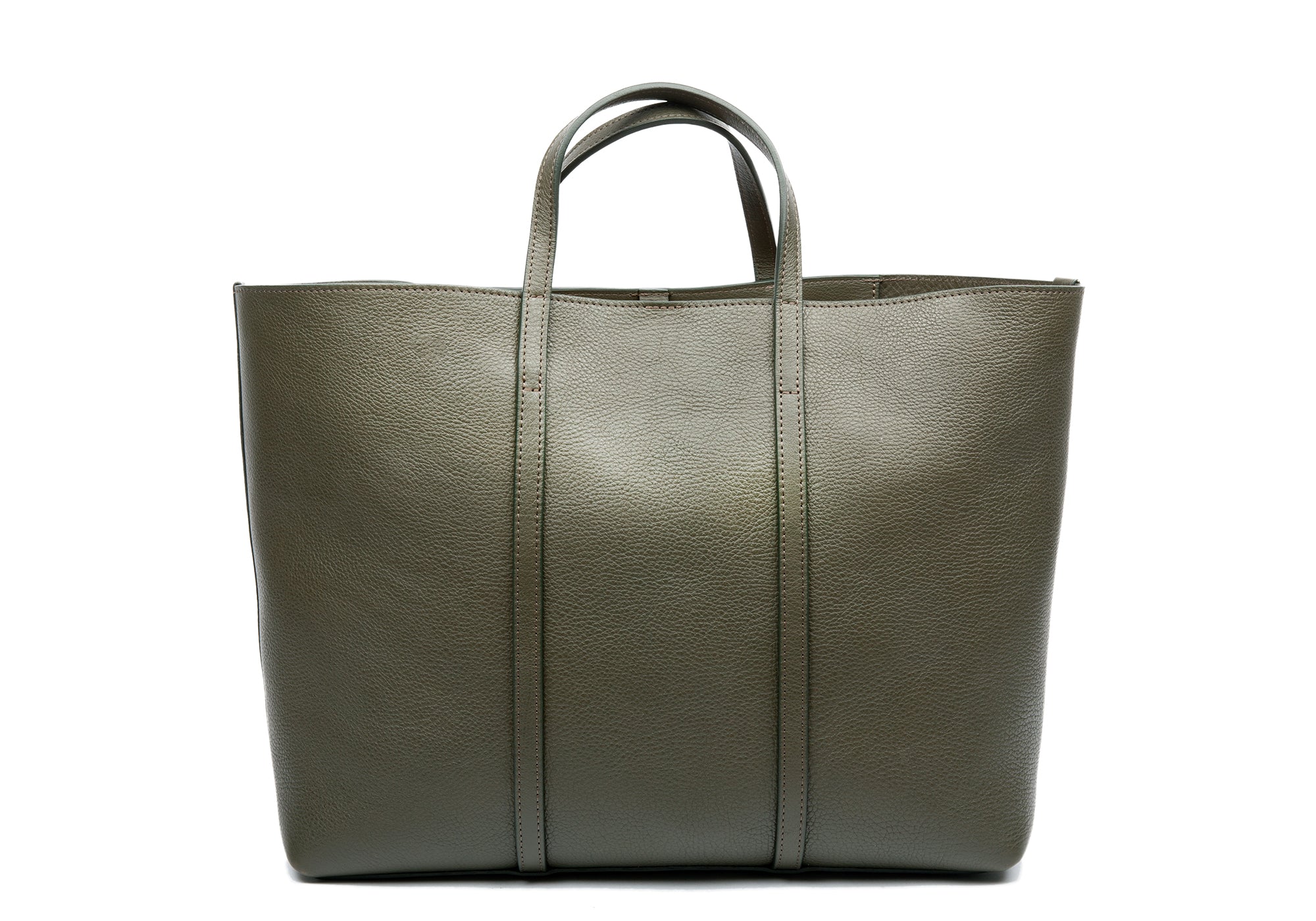 The Morris Leather Tote Olive