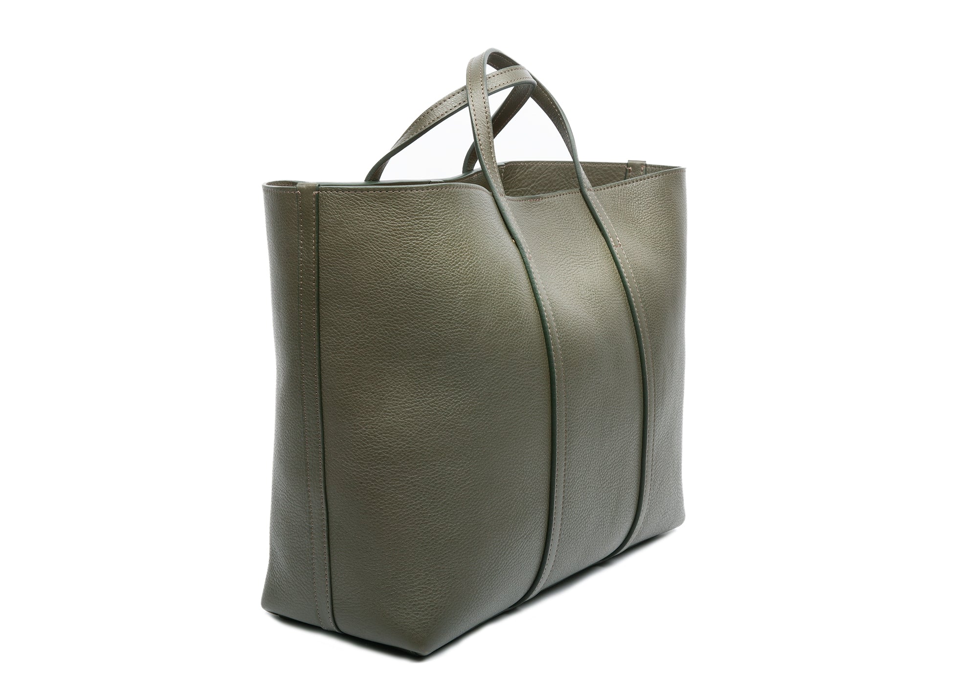 The Morris Leather Tote Olive
