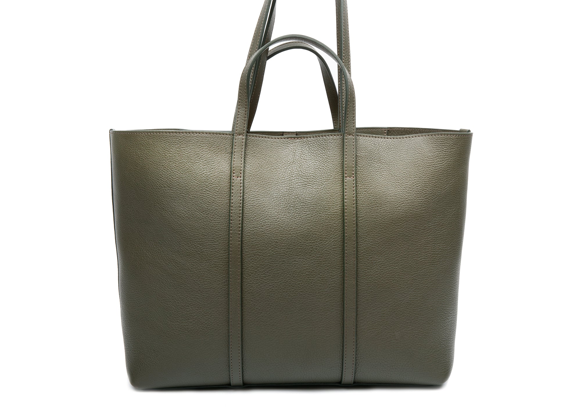 The Morris Leather Tote Olive