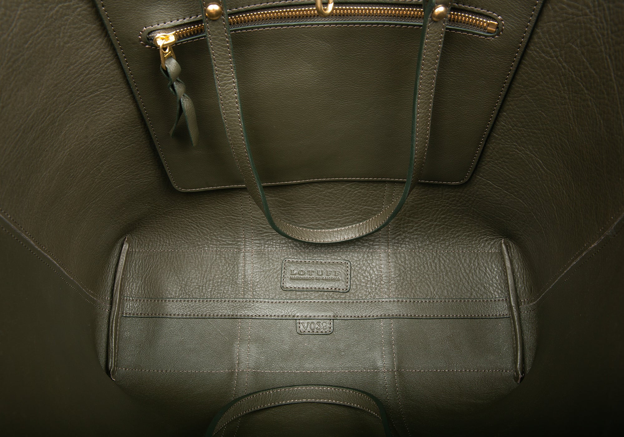 The Morris Leather Tote Olive