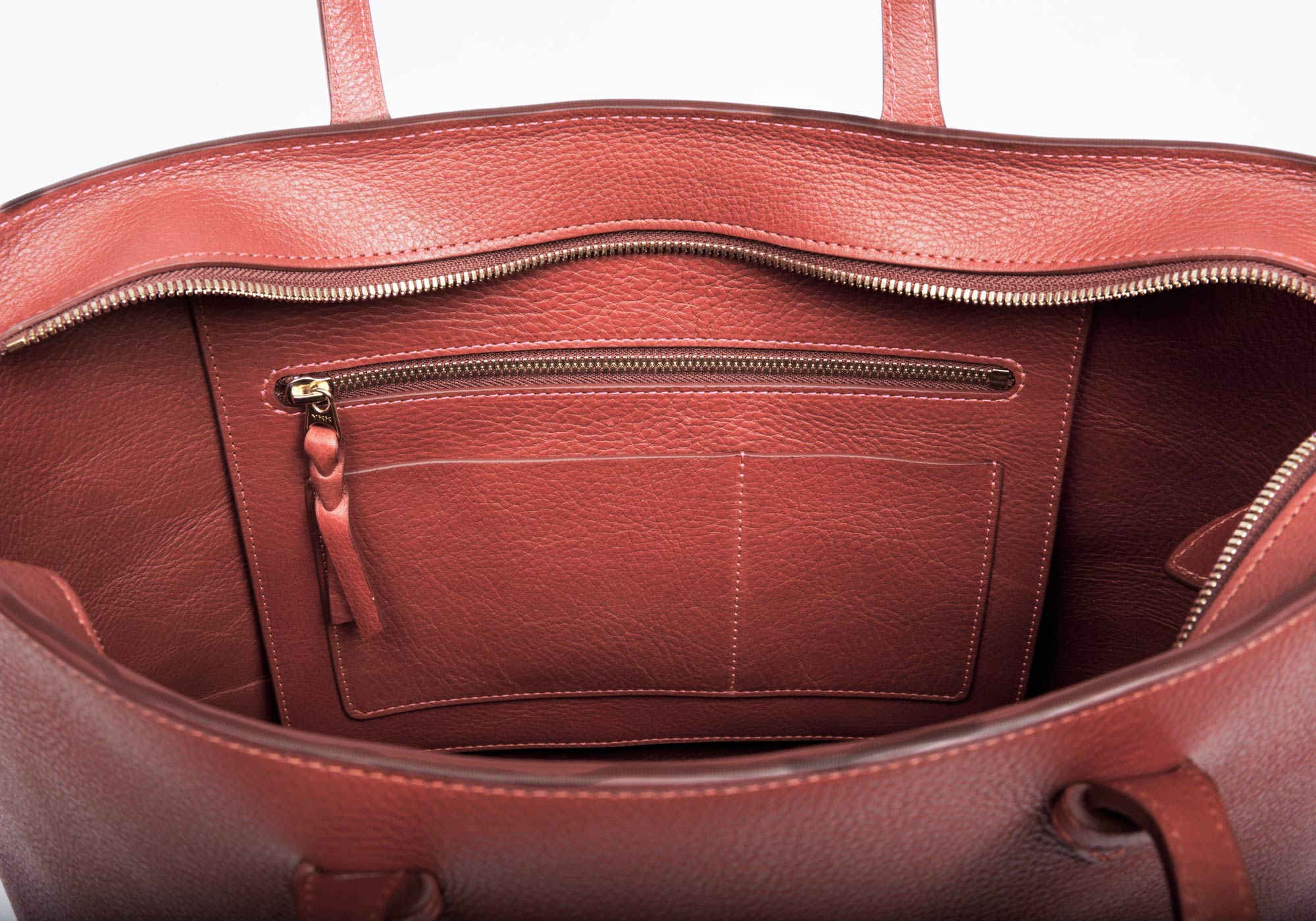 No. 12 Leather Tote Rosewood