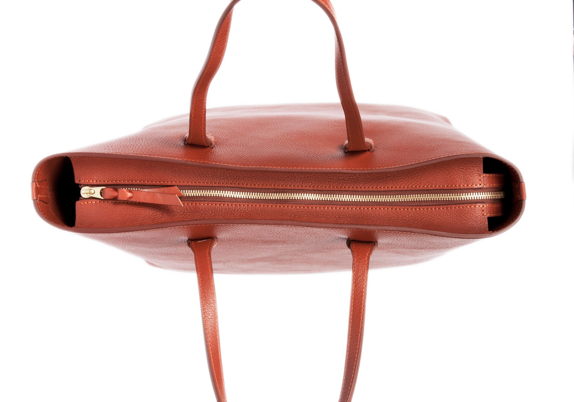 No. 12 Leather Tote Saddle Tan
