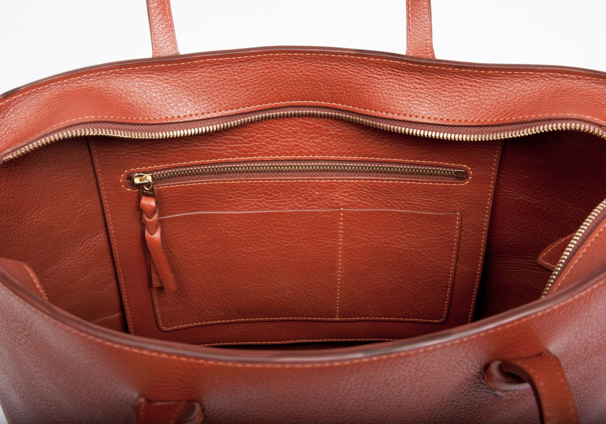 No. 12 Leather Tote Saddle Tan