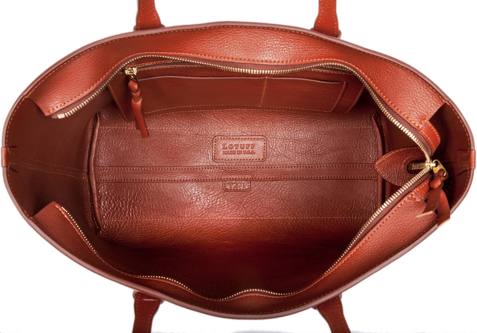No. 12 Leather Tote Saddle Tan