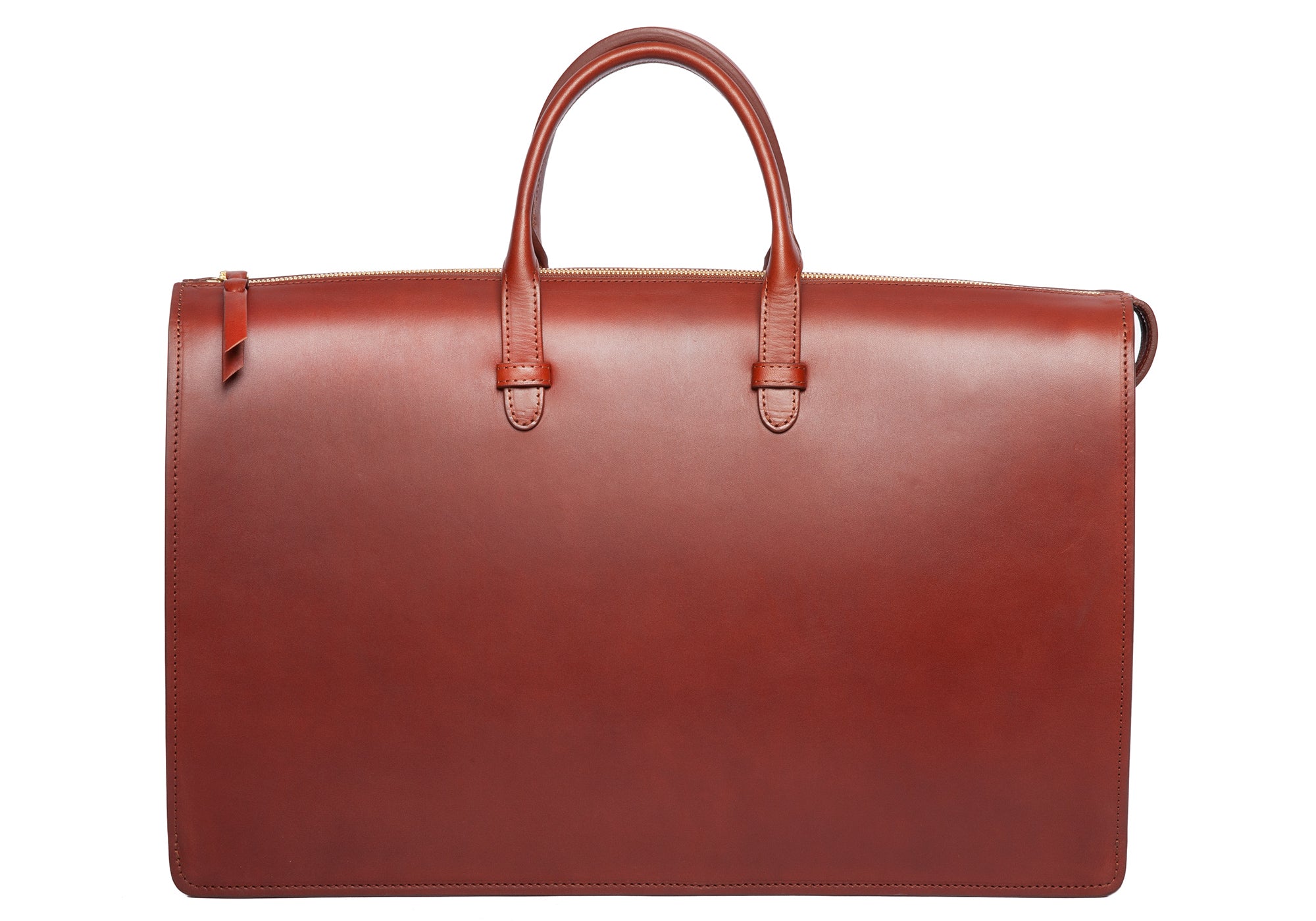 The Bridle Triumph III Briefcase Cognac Bridle