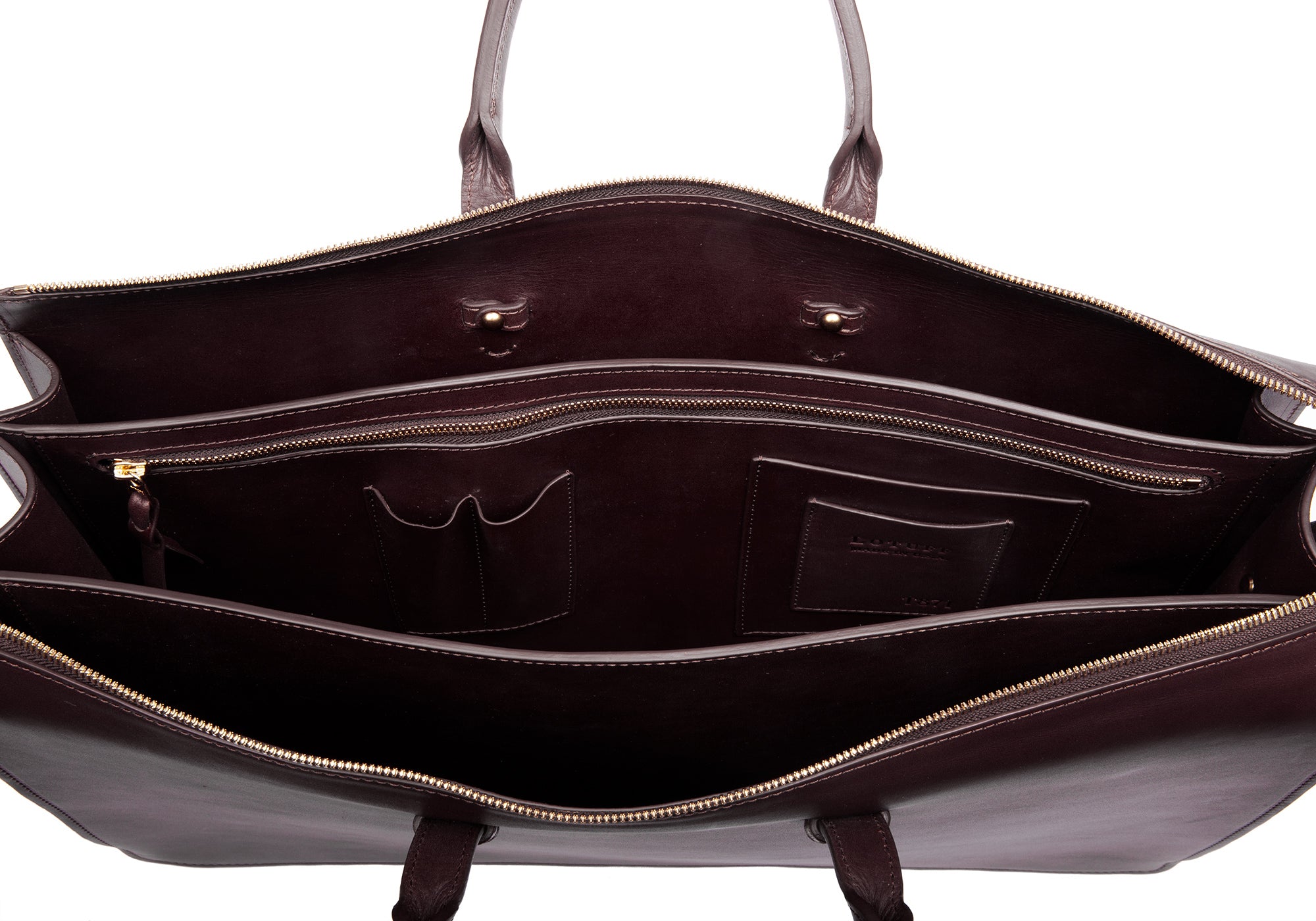 The Bridle Triumph III Briefcase Chocolate Bridle