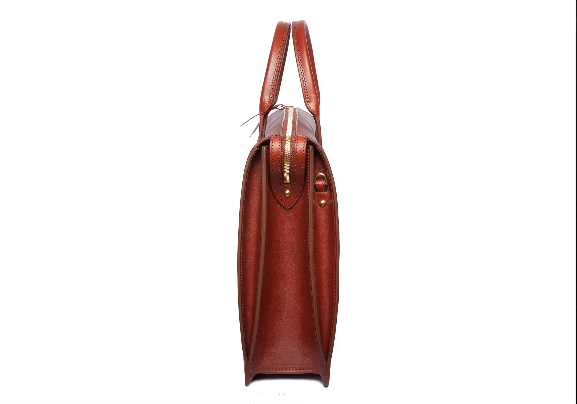 The Bridle Triumph III Briefcase Cognac Bridle