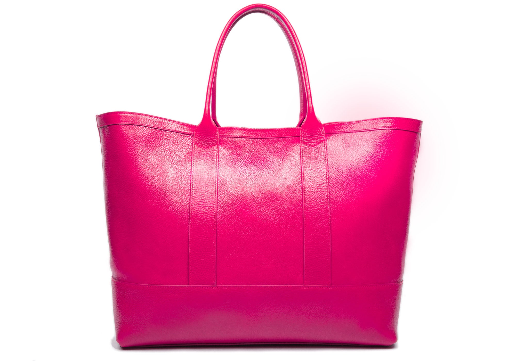 Leather Working Tote Magenta