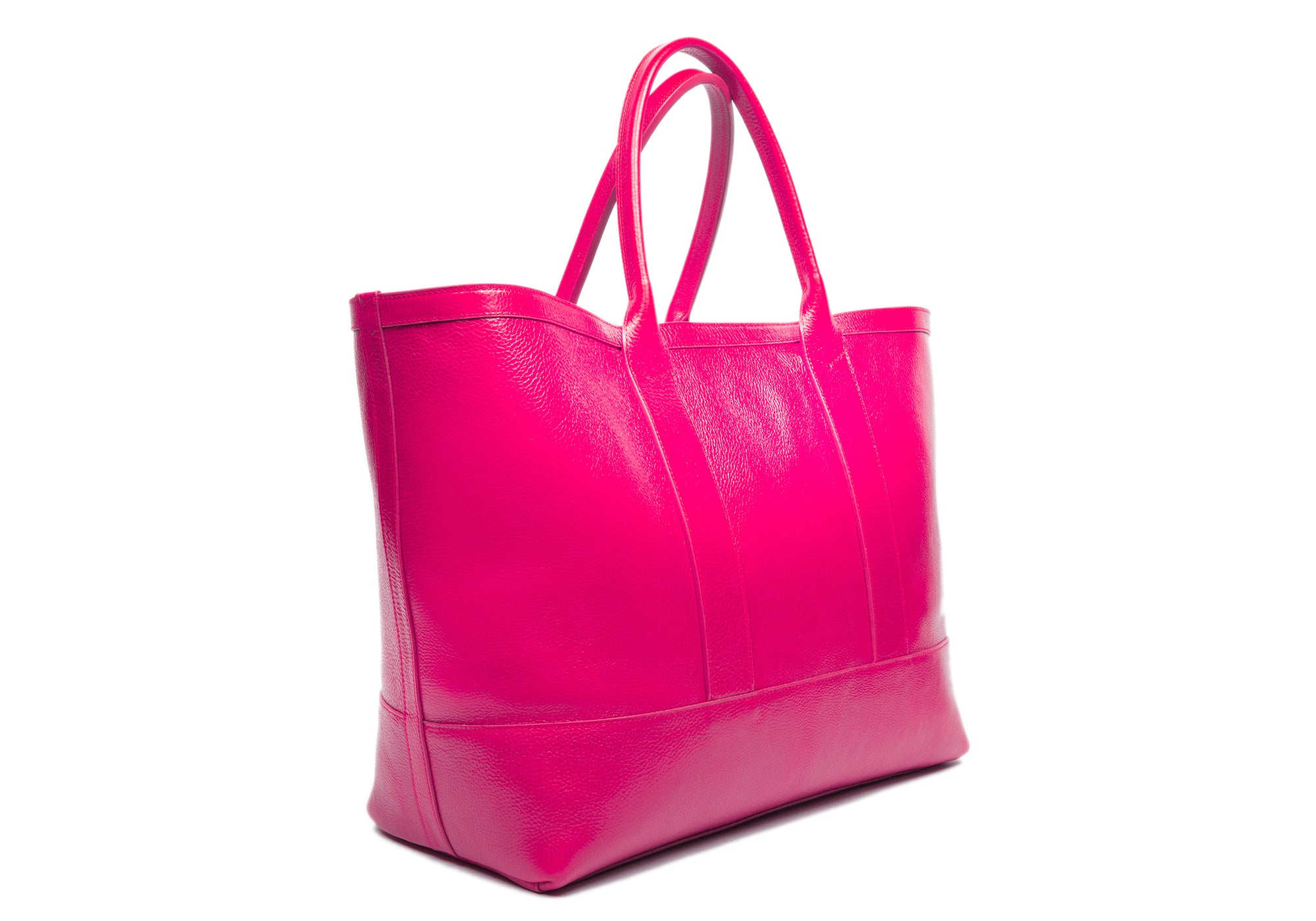 Leather Working Tote Magenta