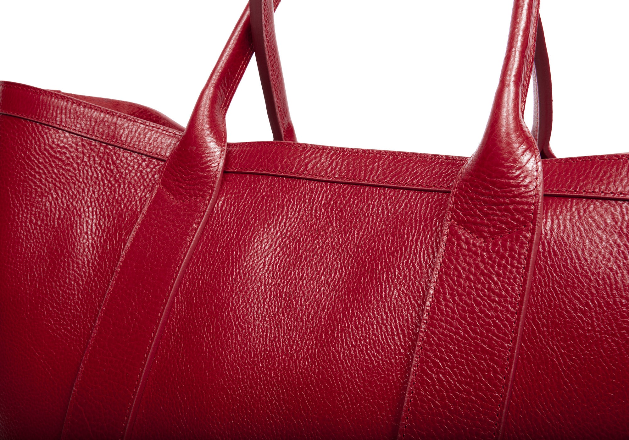 Leather Working Tote Red