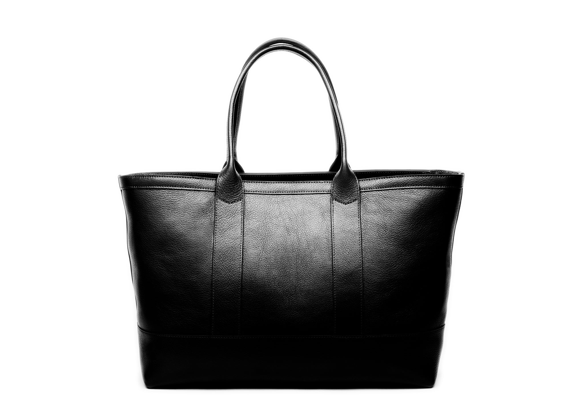 Medium Leather Tote Black