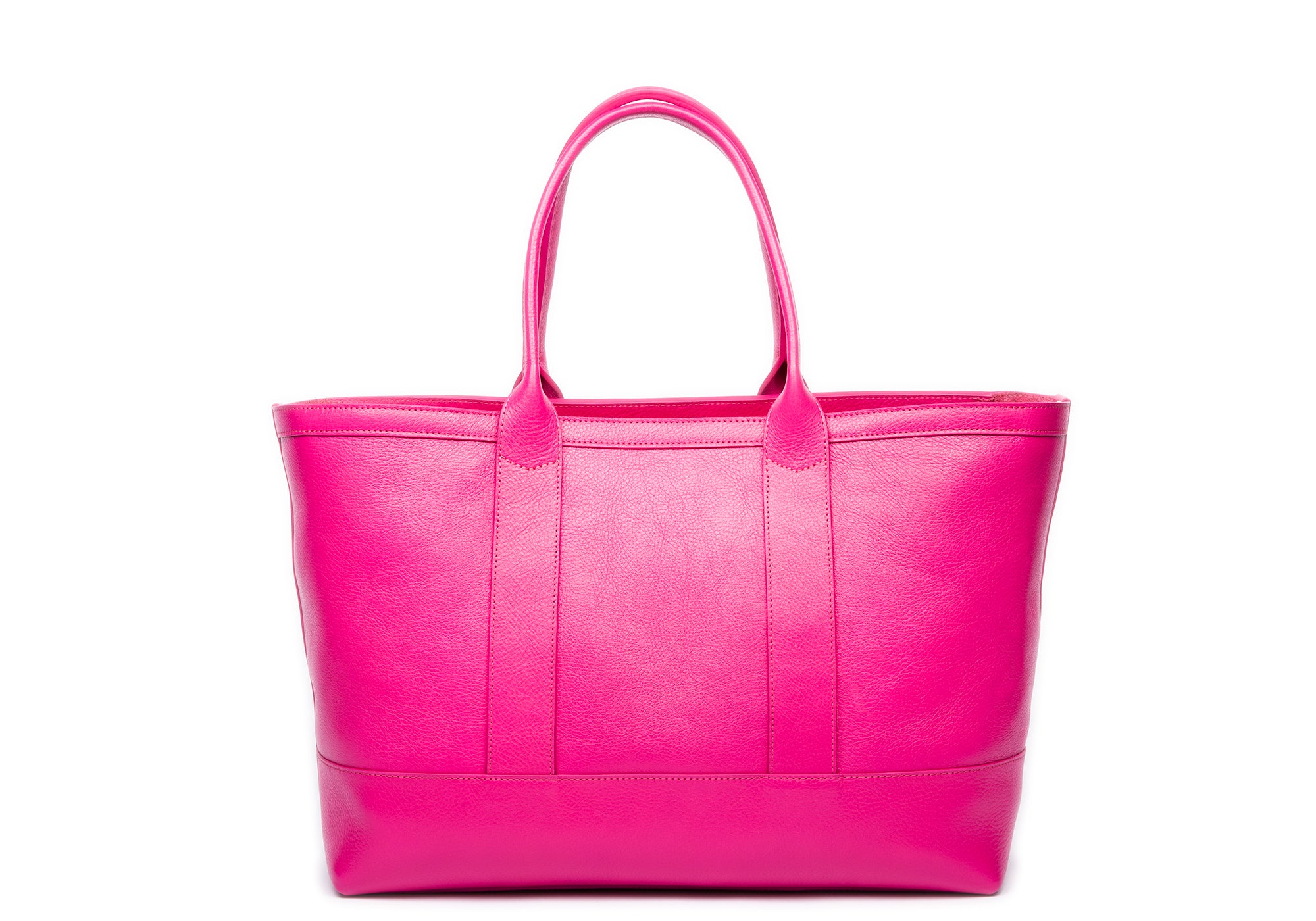 Medium Leather Tote Magenta