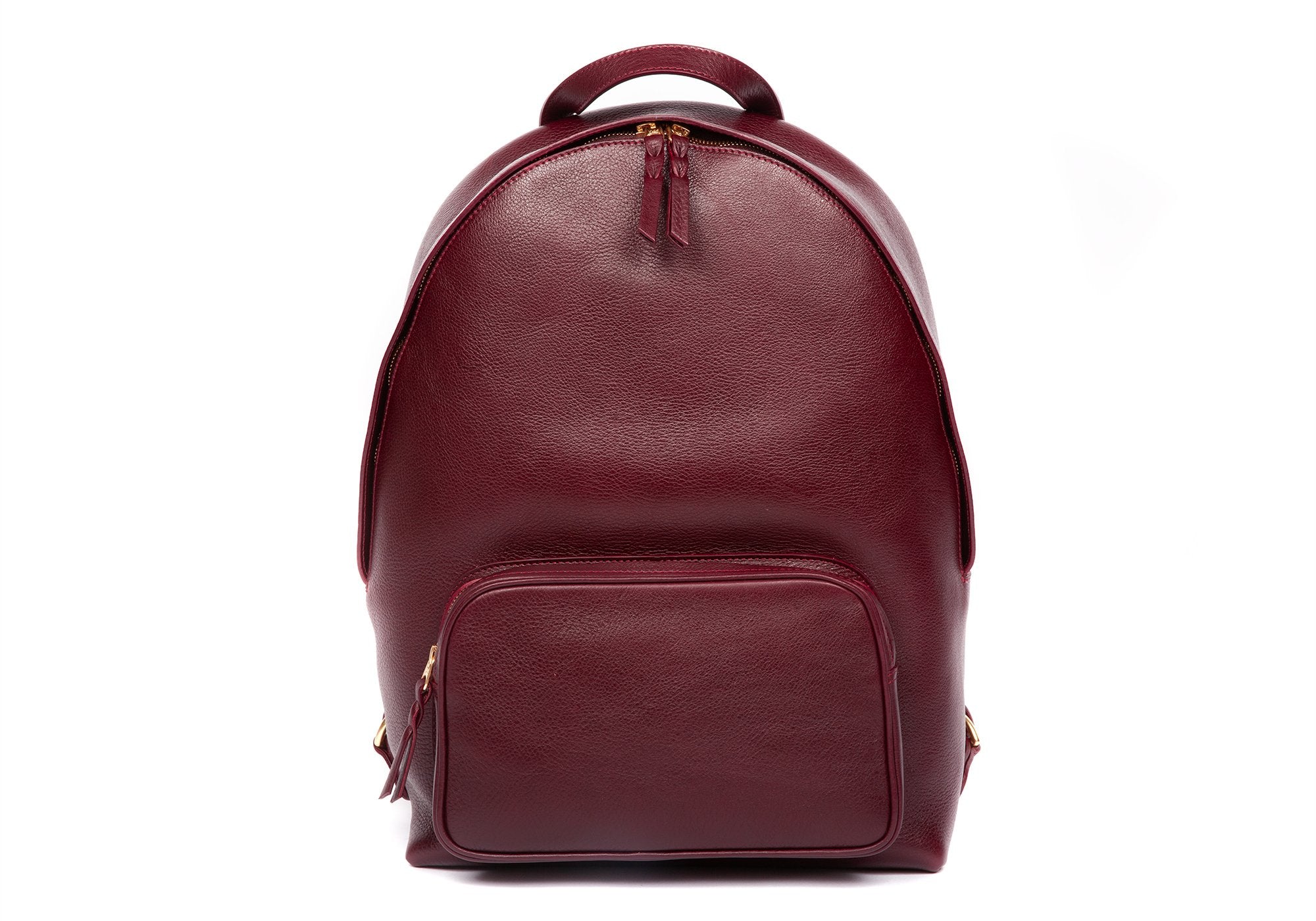 Leather Zipper Backpack Cordovan
