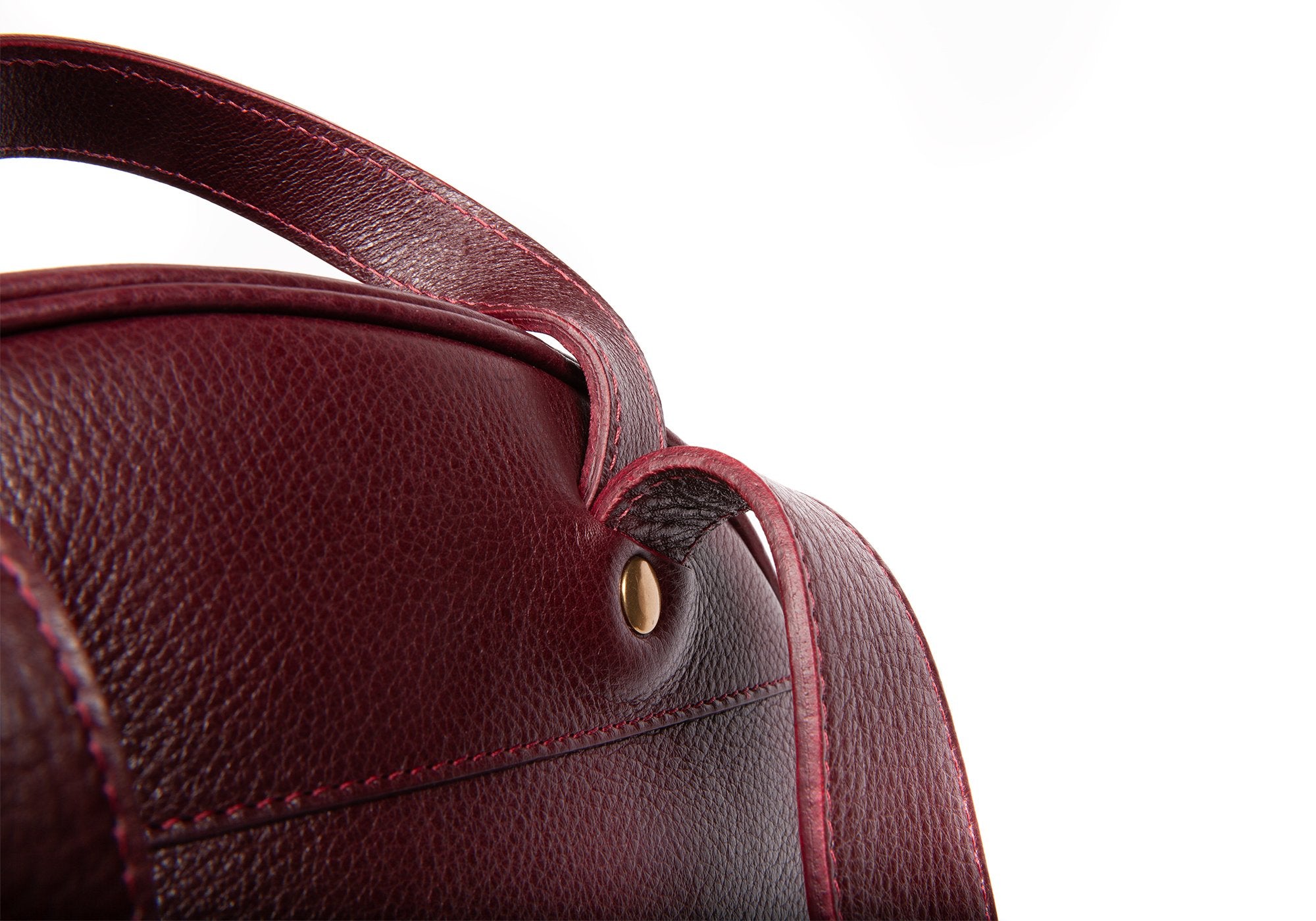Leather Zipper Backpack Cordovan
