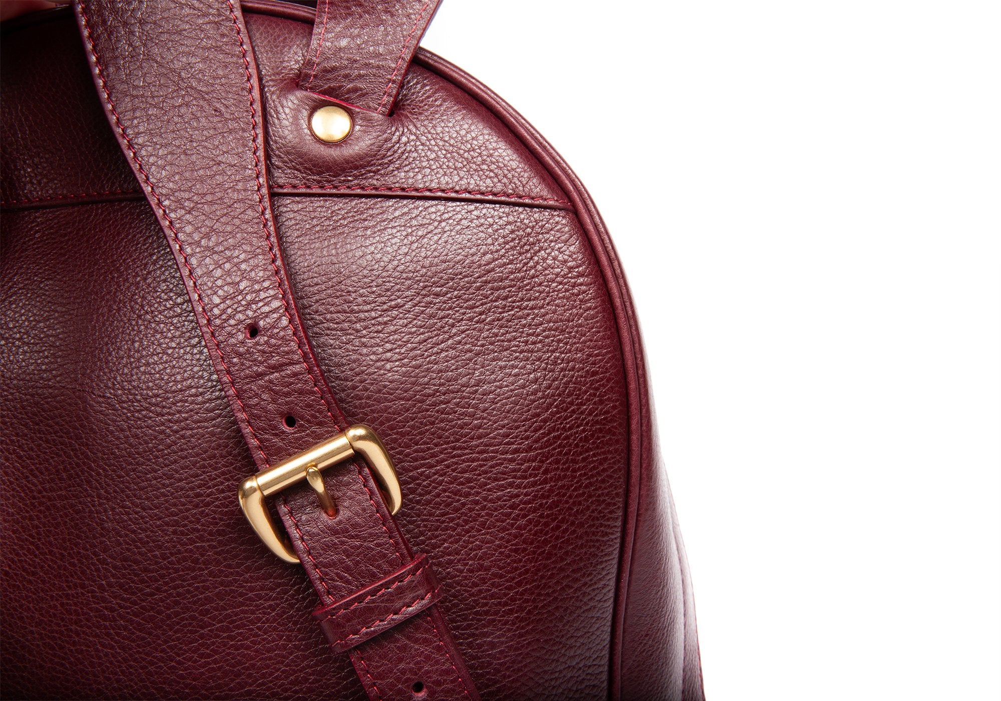 Leather Zipper Backpack Cordovan
