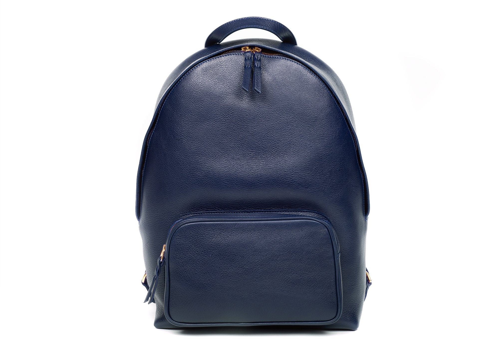 Leather Zipper Backpack Indigo