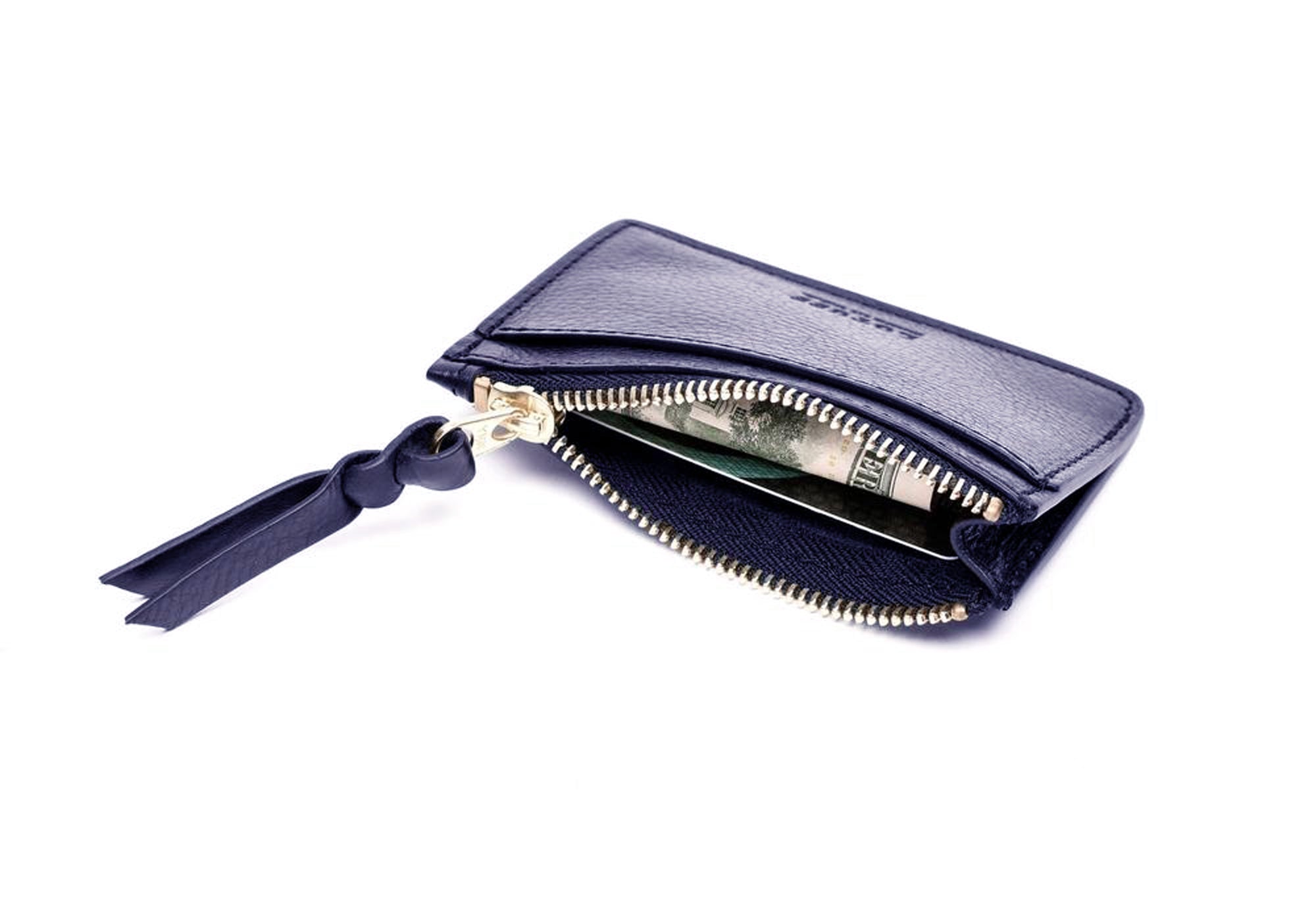 Zipper Credit Card Wallet Indigo