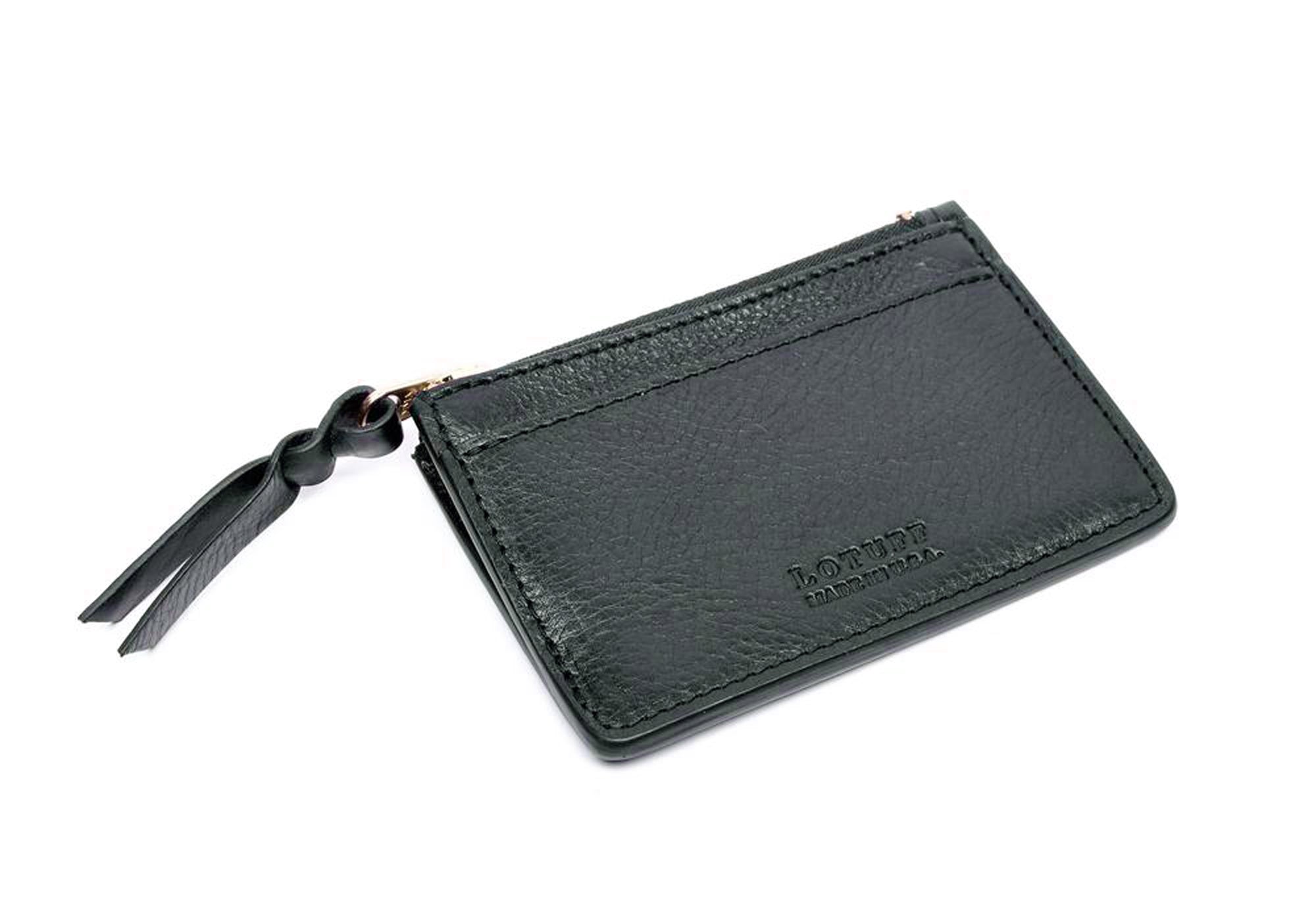 Zipper Credit Card Wallet Green