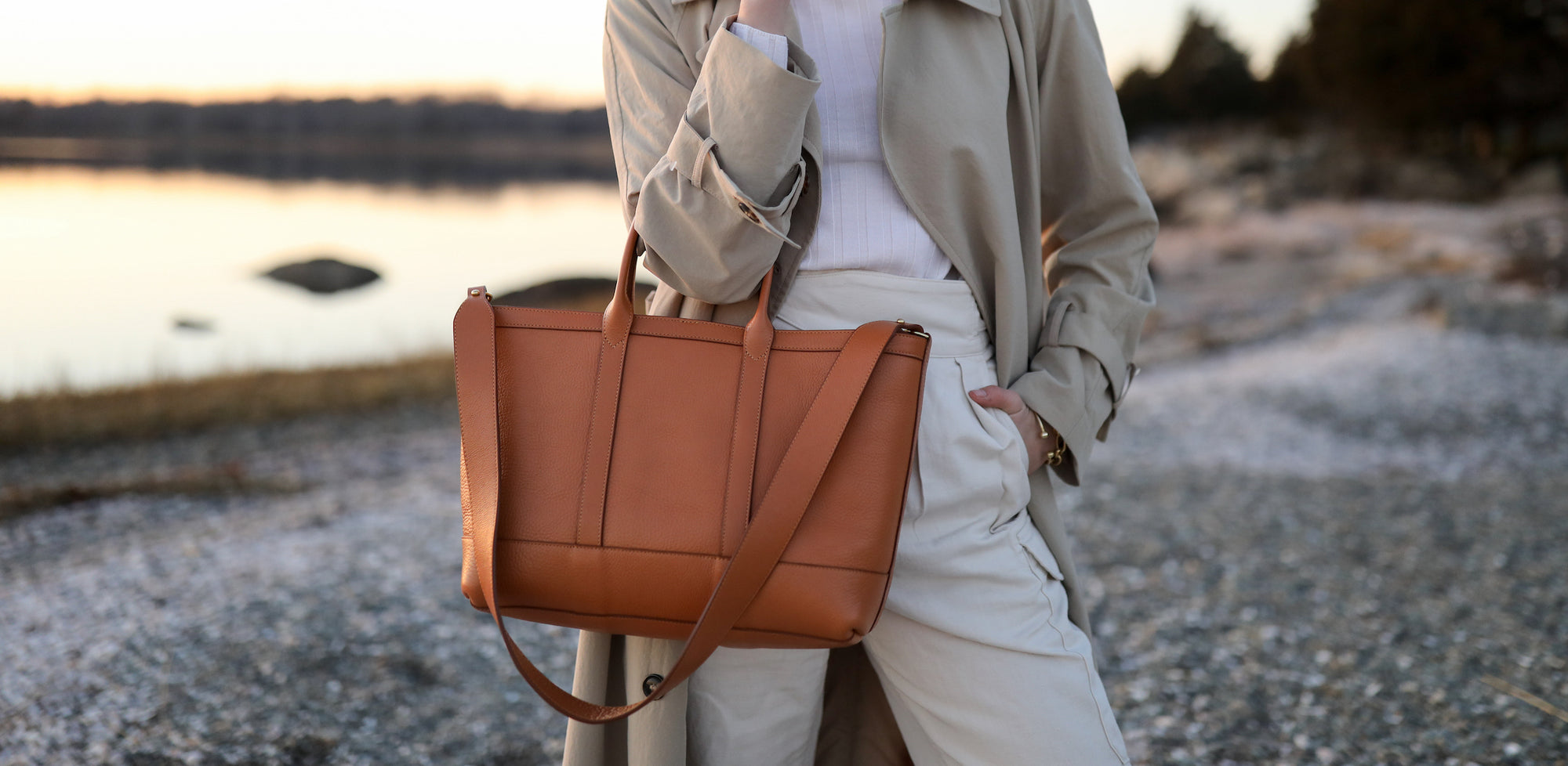 Leather Small Tote Lifestyle