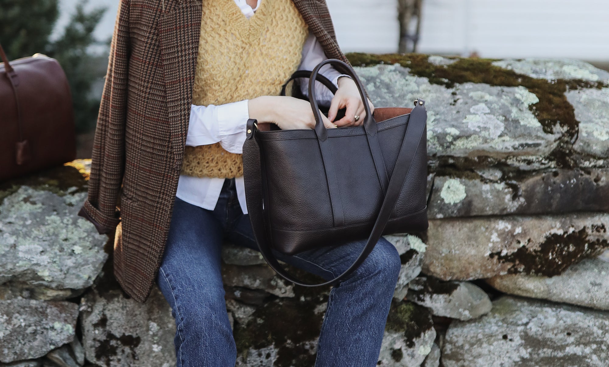 Leather Small Tote Lifestyle