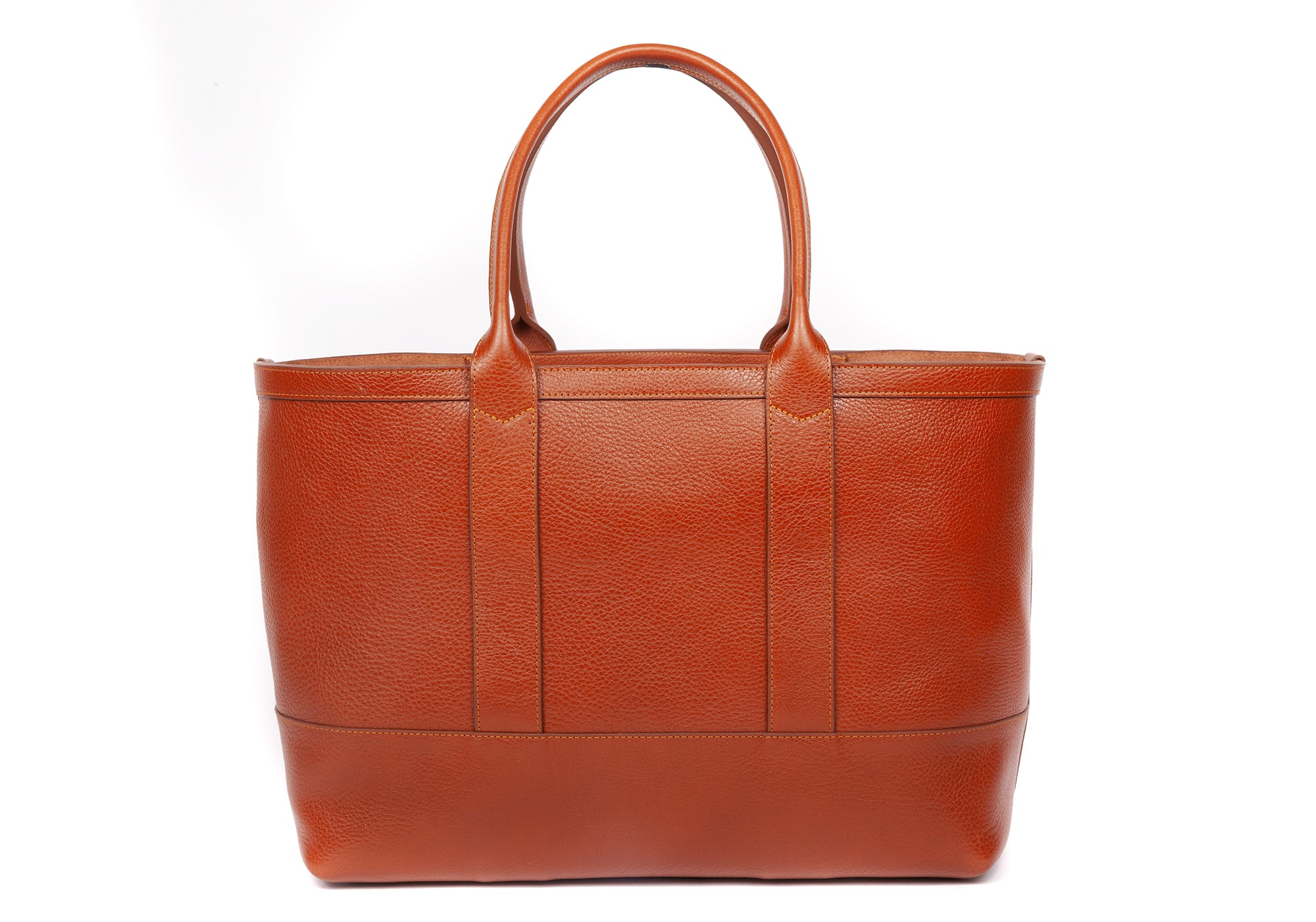 Medium Leather Tote Saddle Tan