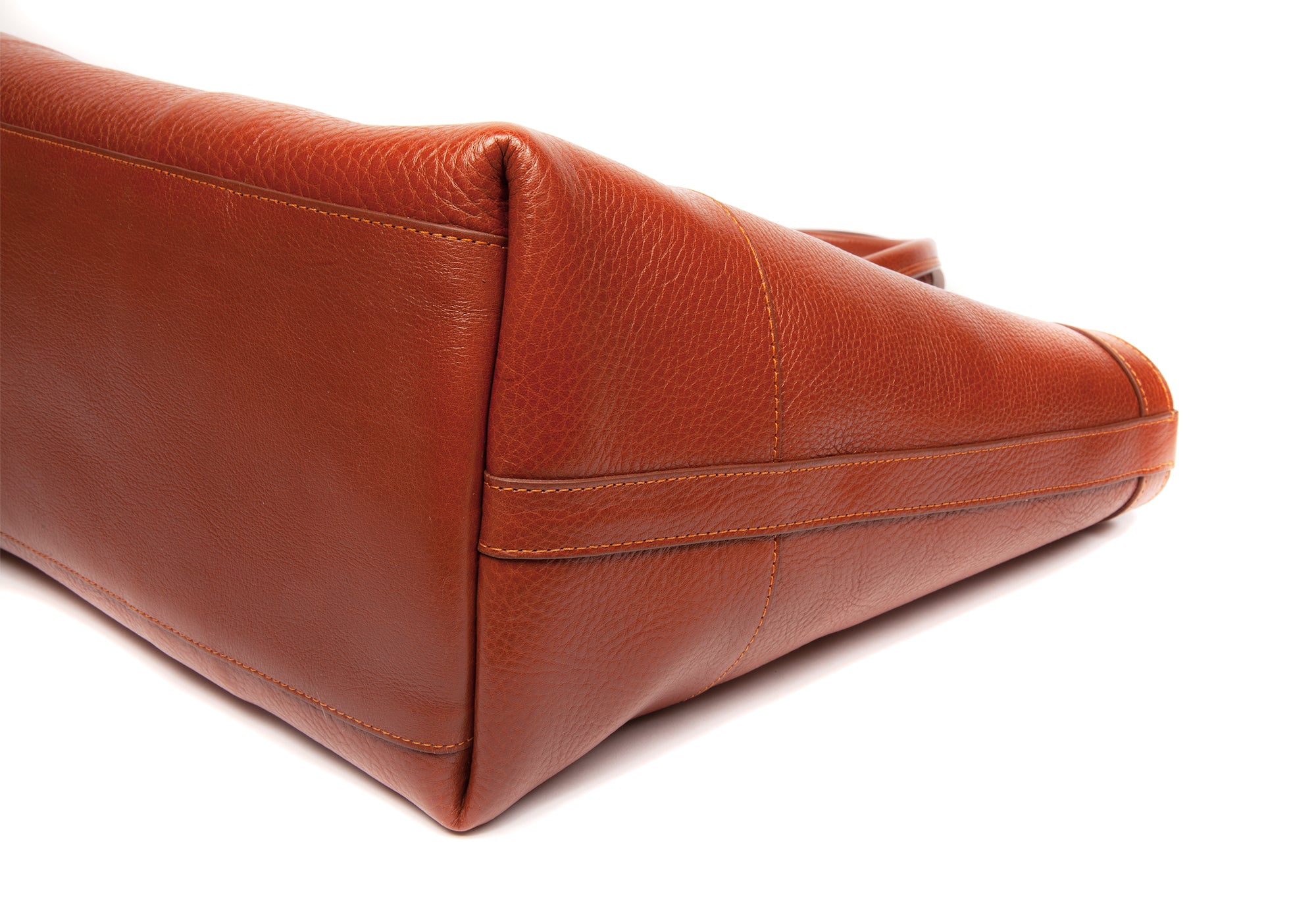 Medium Leather Tote Saddle Tan