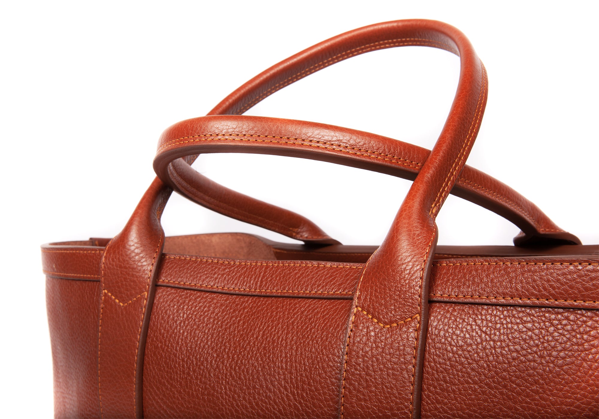 Medium Leather Tote Saddle Tan