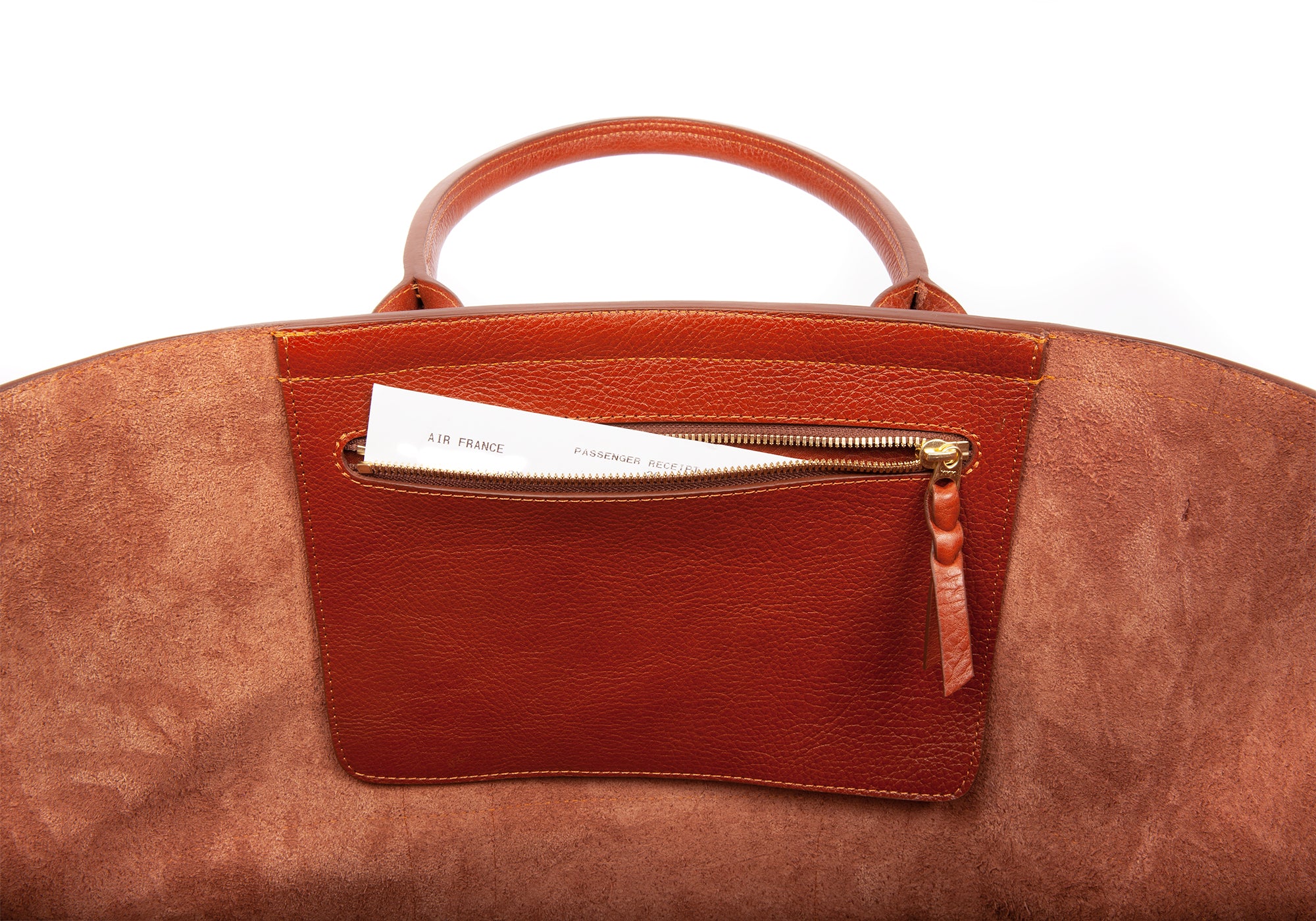 Medium Leather Tote Saddle Tan