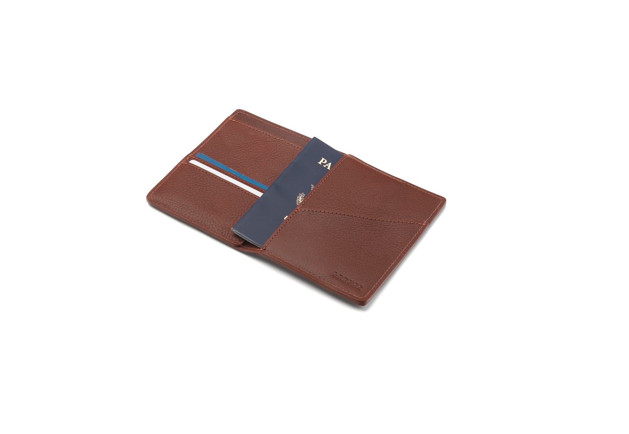 Leather Passport Wallet Chestnut