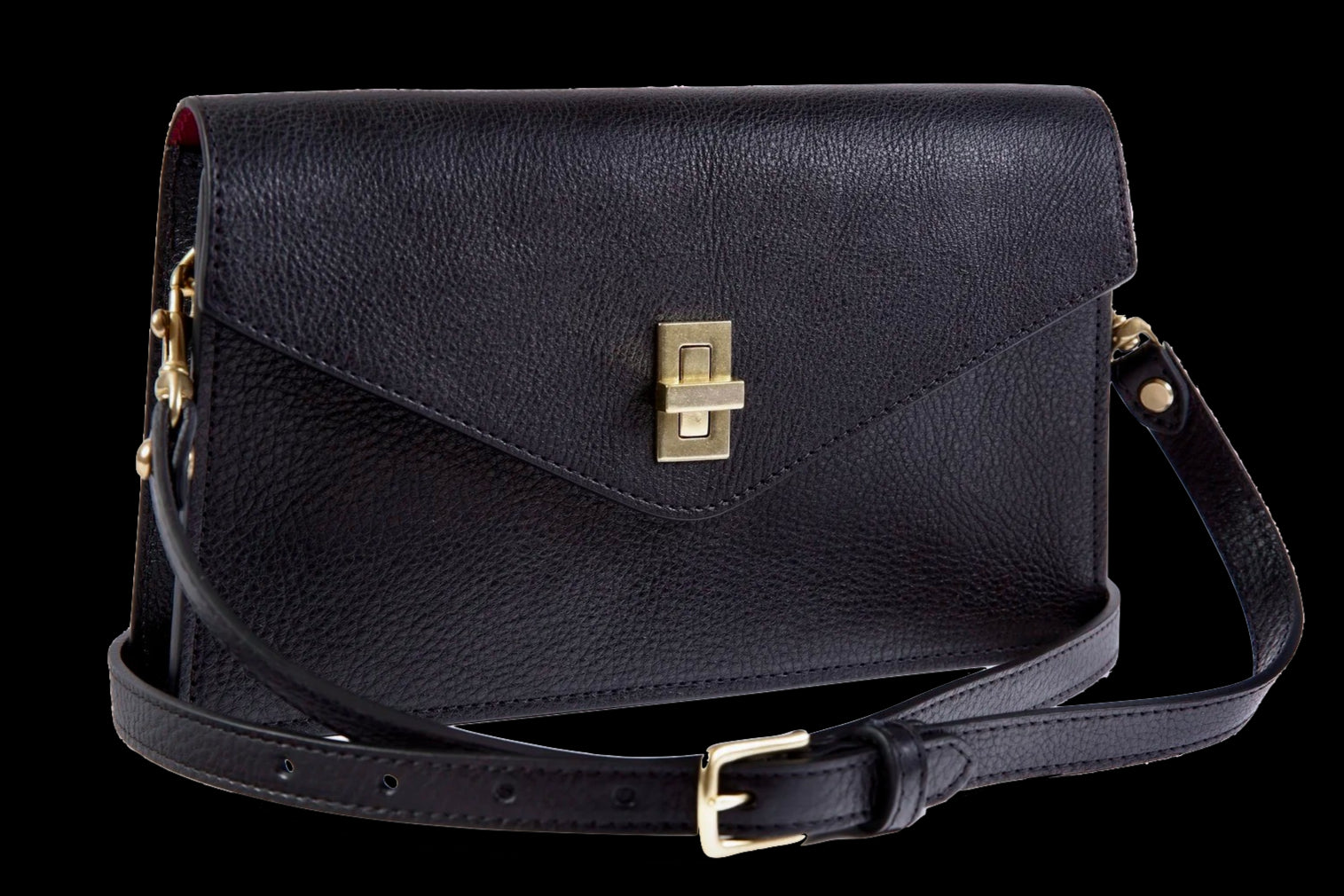 Front View of The Vincent Clutch Black/Red