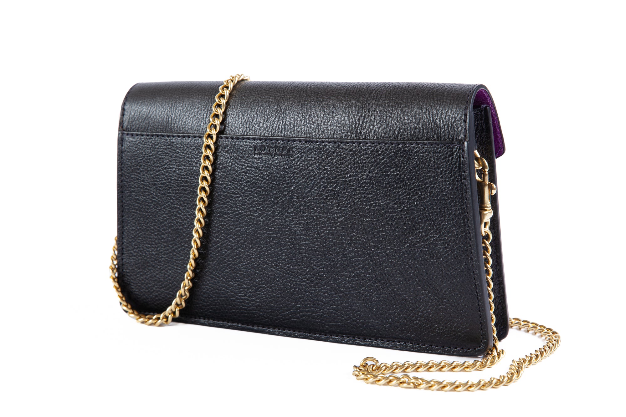The Vincent Clutch Black/Orchid