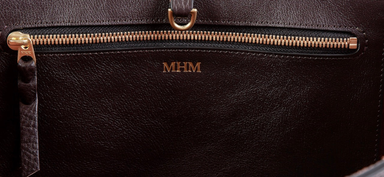 Leather Small Tote Monogram