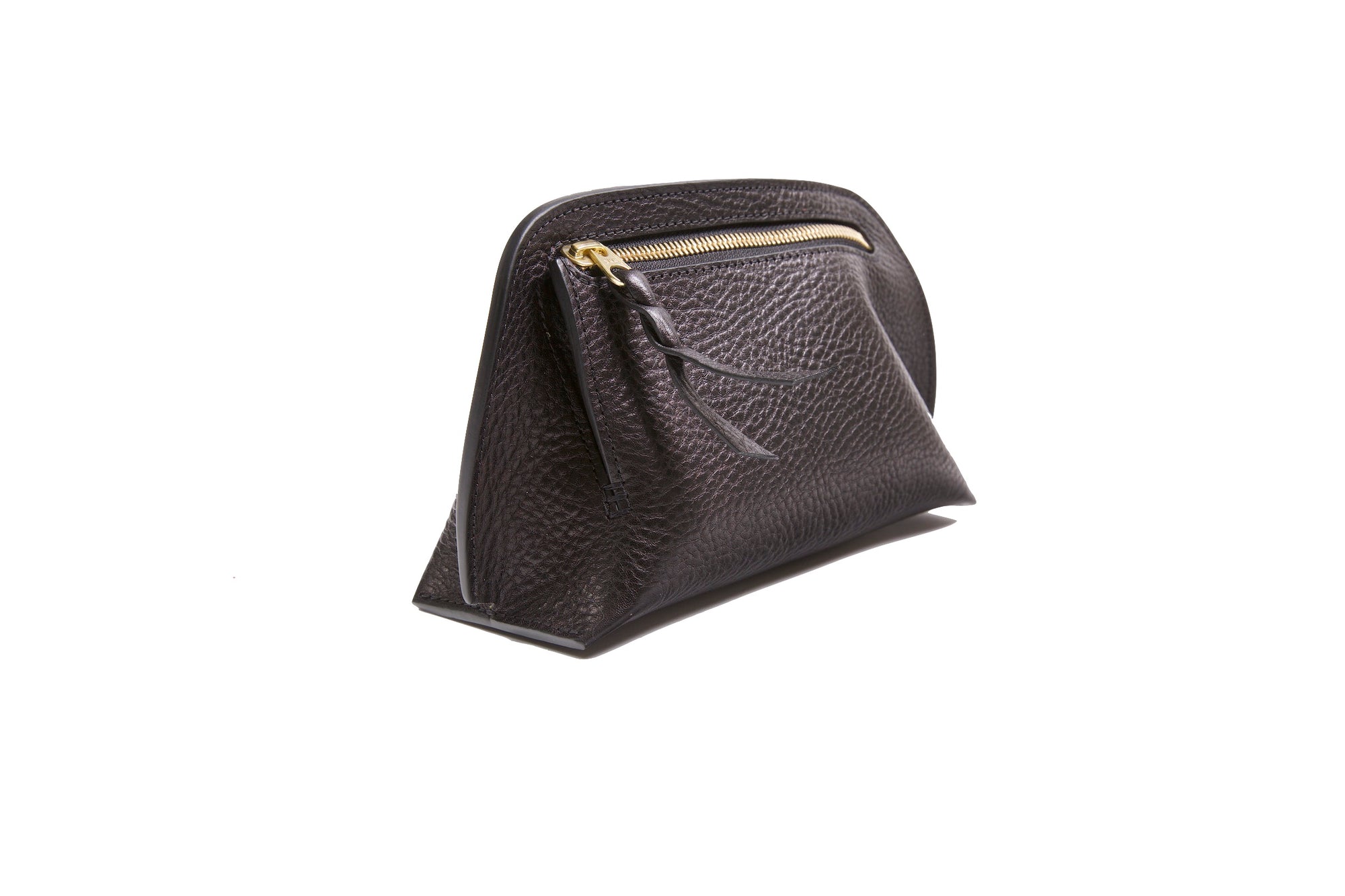 Side View of Mini Lois Pouch Black-Red