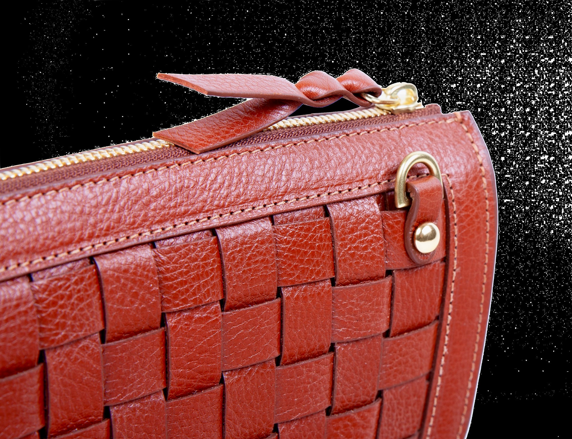 Woven Close-up of The Woven Tripp Saddle Tan