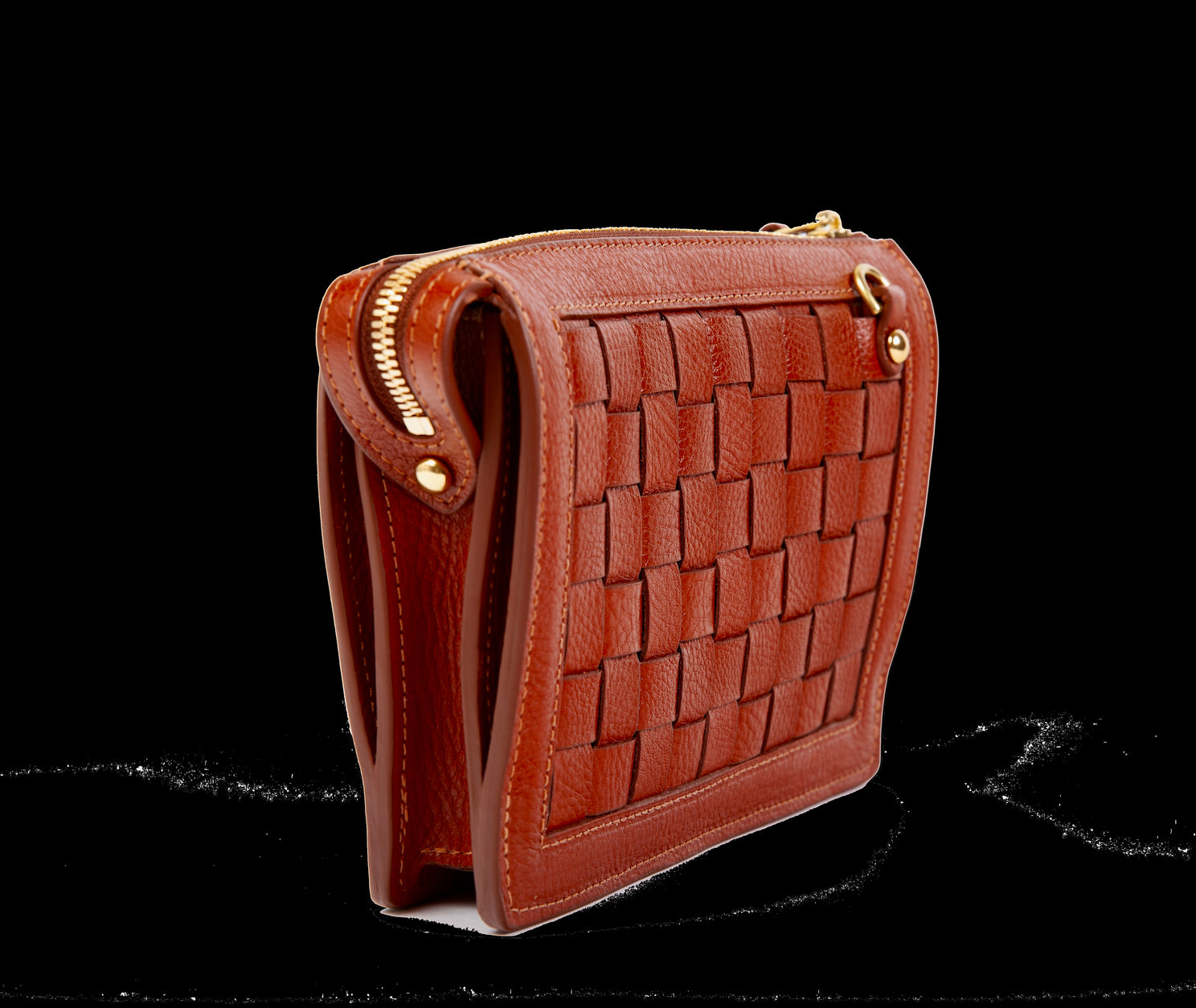 Side View of The Woven Tripp Saddle Tan