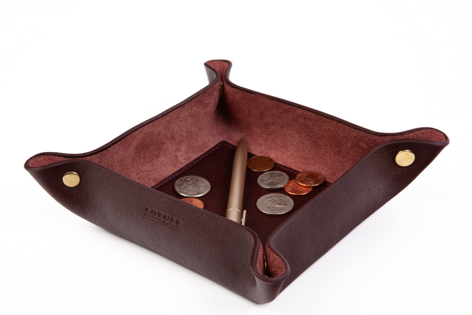 Leather Valet Tray Cordovan