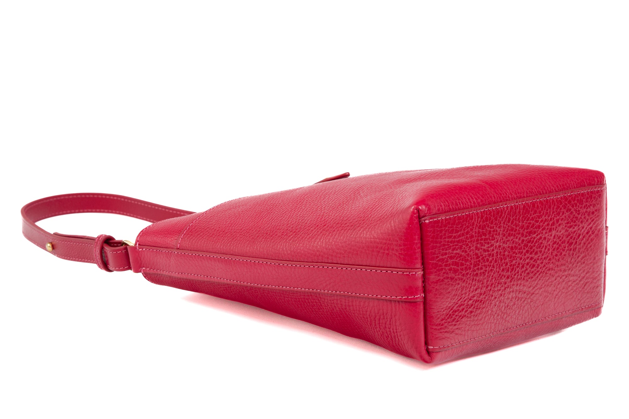 The Maude Bucket Bag Raspberry/Natural