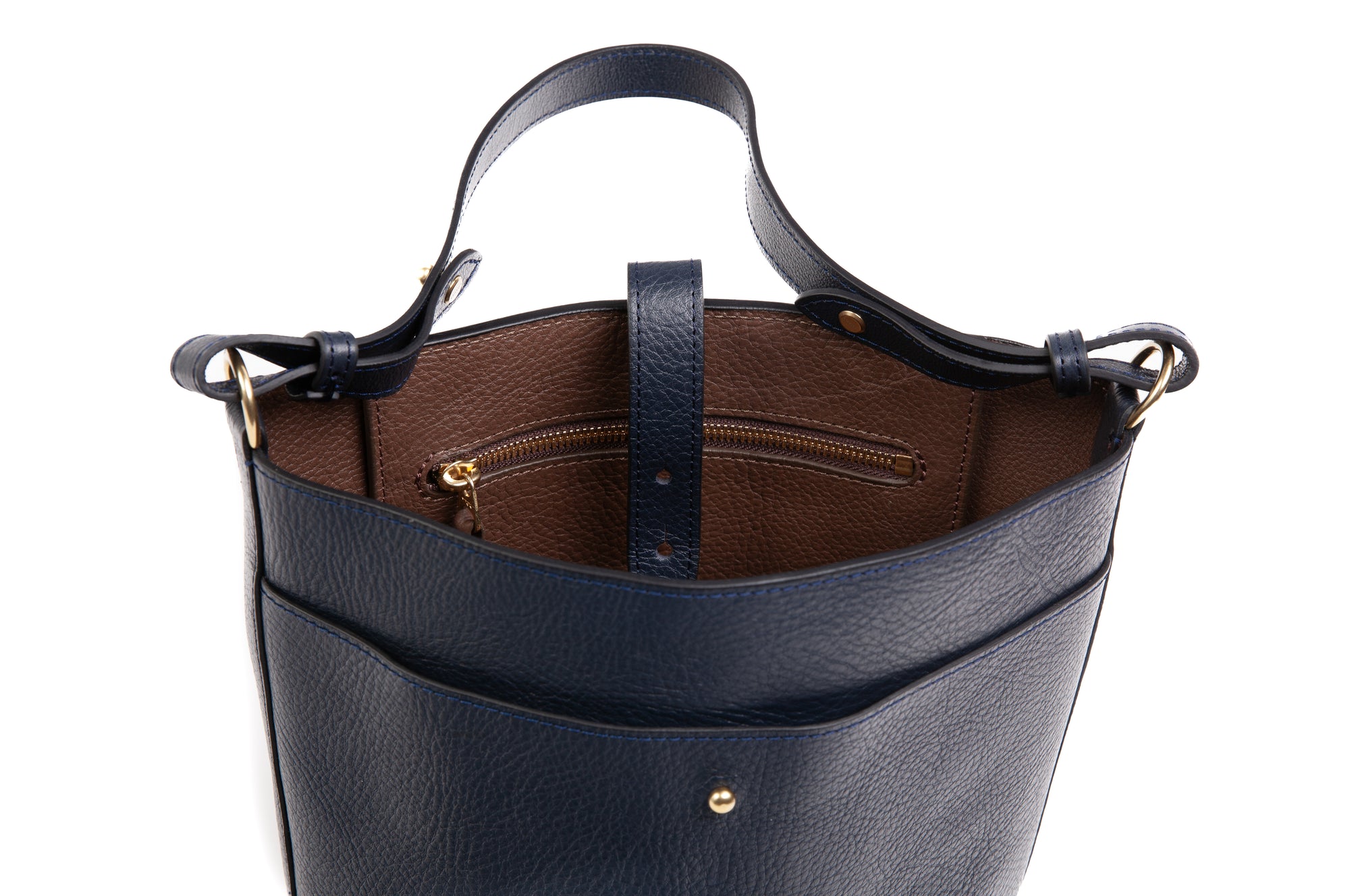 The Maude Bucket Bag Indigo/Clay