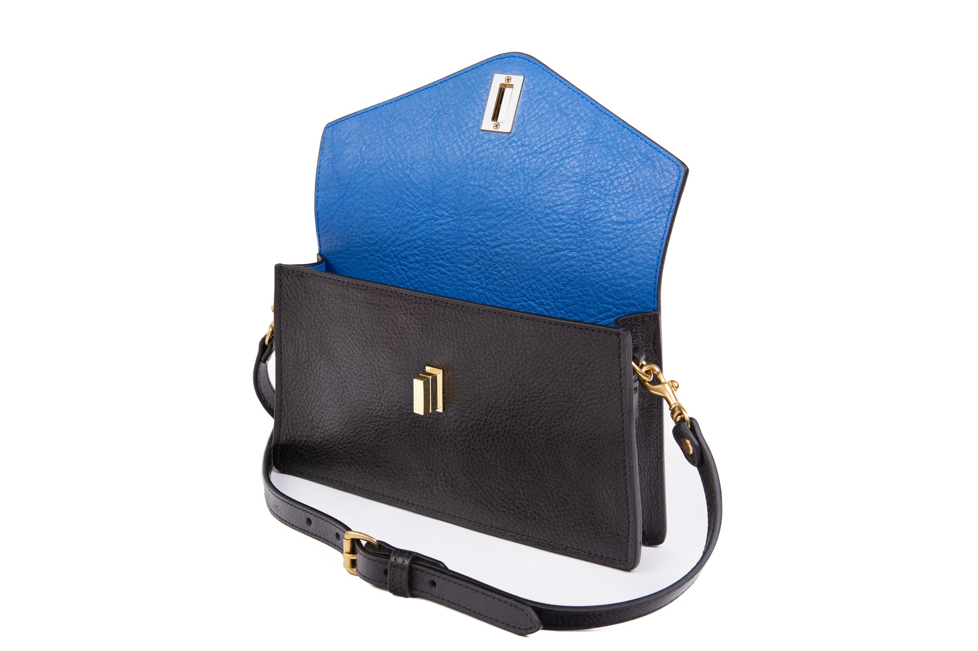 The Vincent Clutch Black/Electric Blue