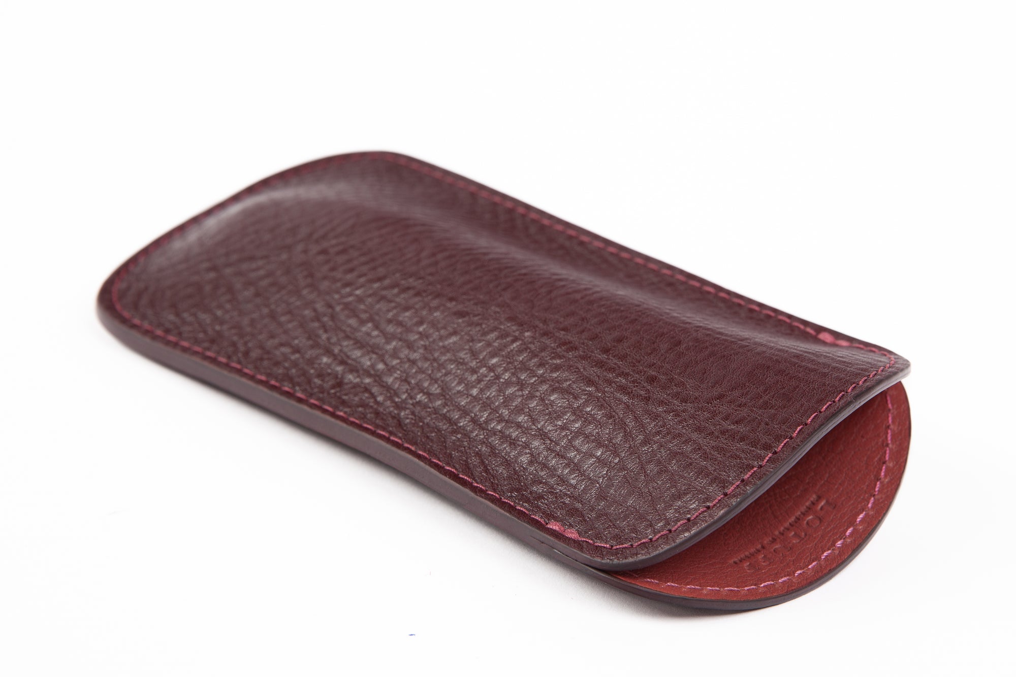 Leather Eyeglass Sleeve Cordovan/Rosewood