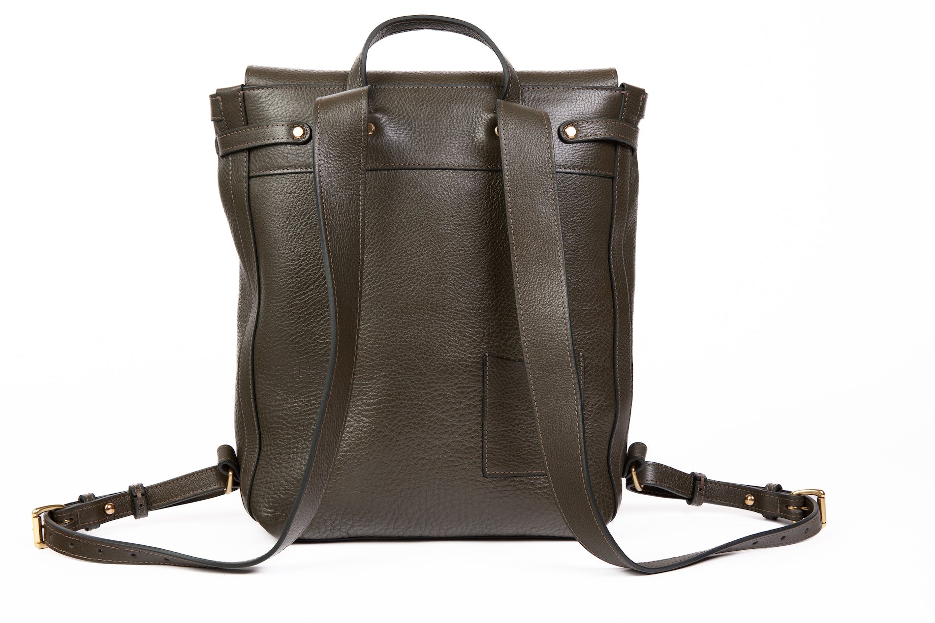Leather No. 5 Knapsack Olive