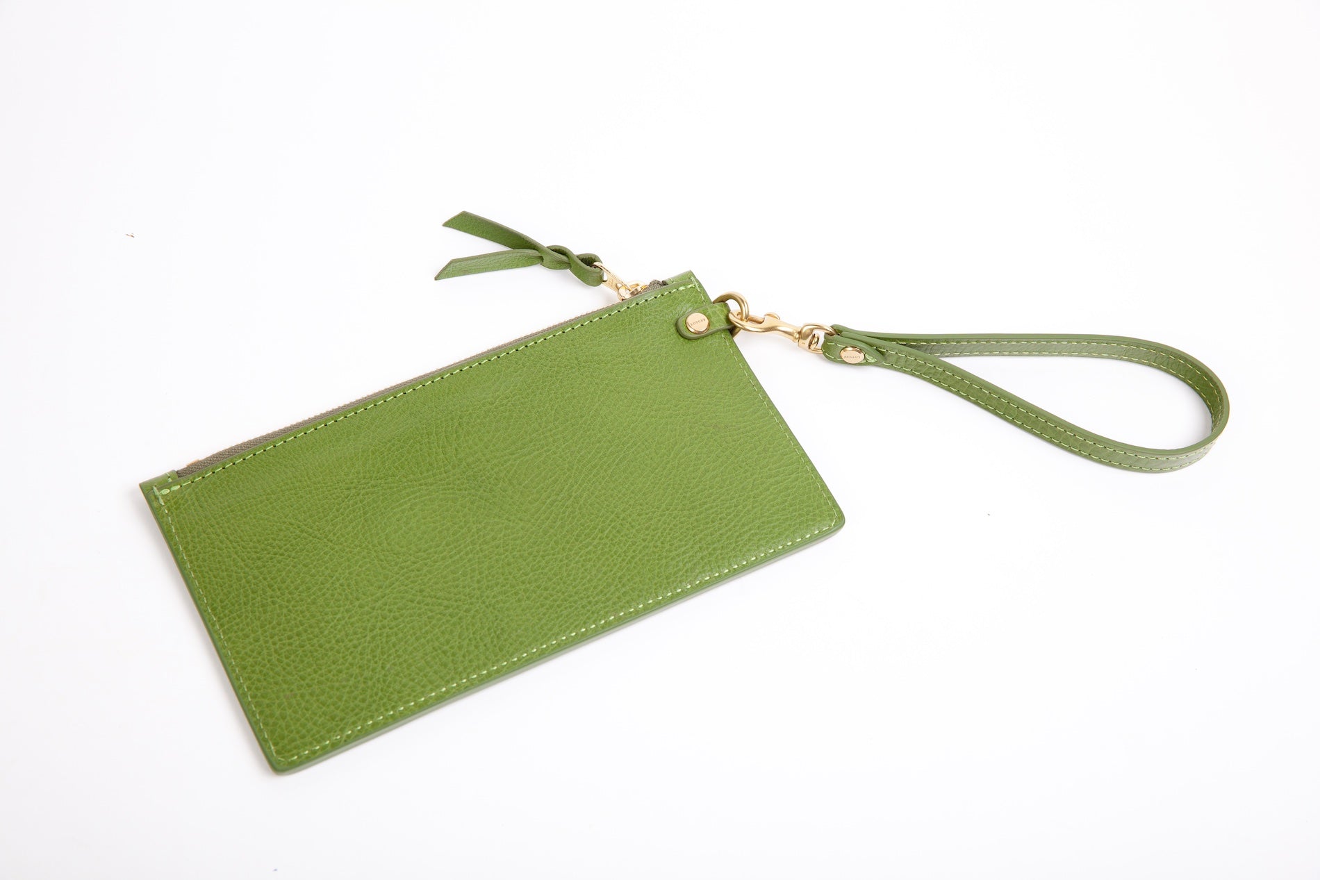 Leather Wristlet Wallet Fern