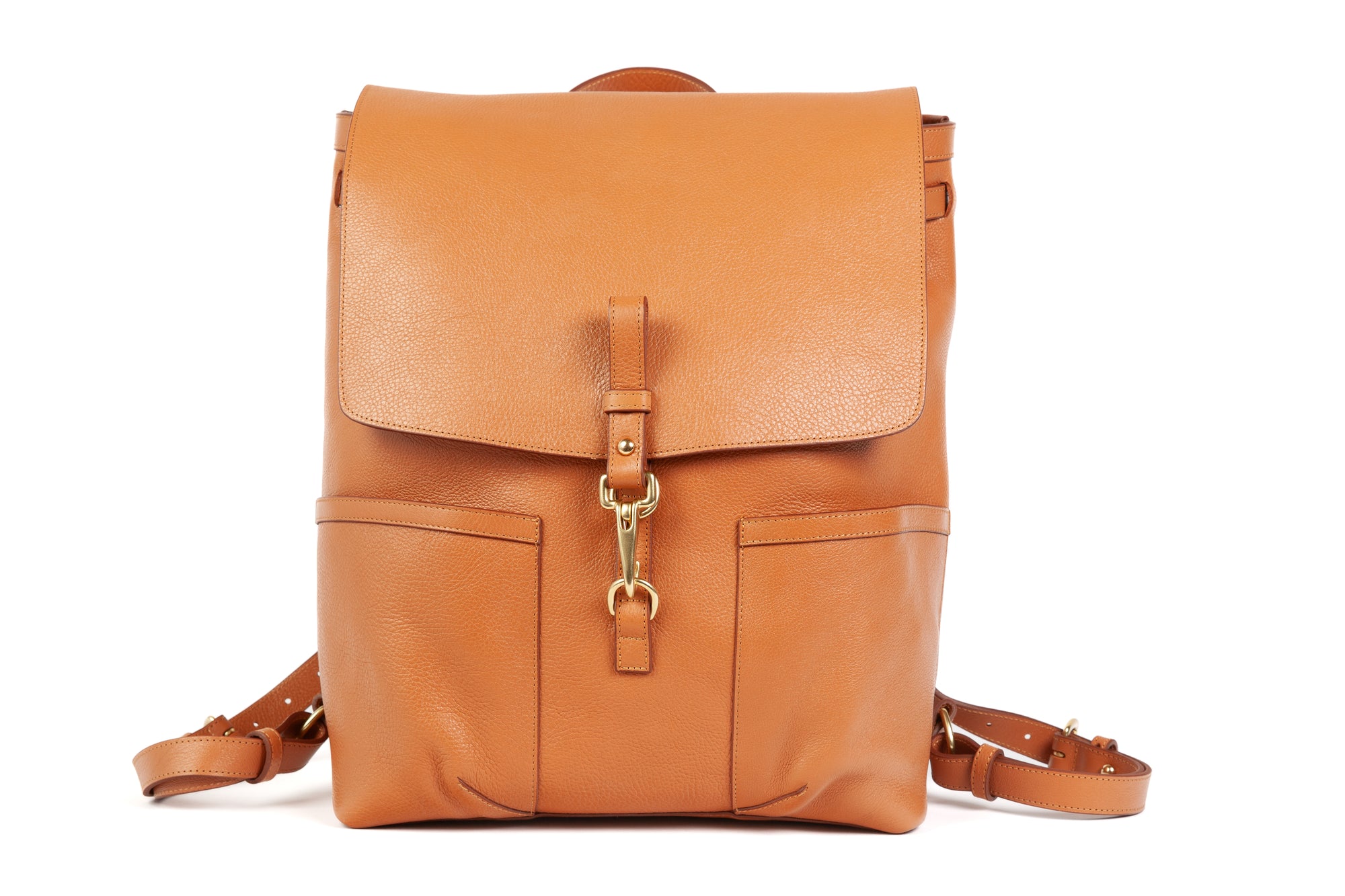 Leather Knapsack Camel