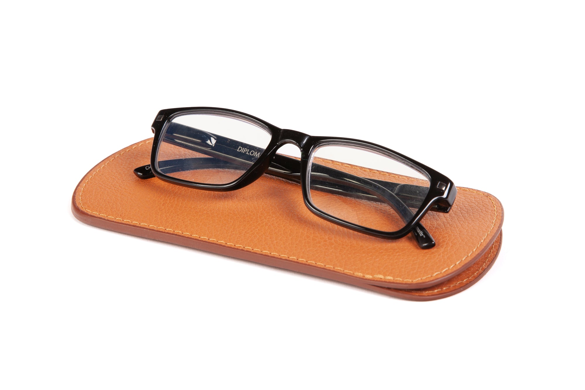 Leather Eyeglass Sleeve Camel