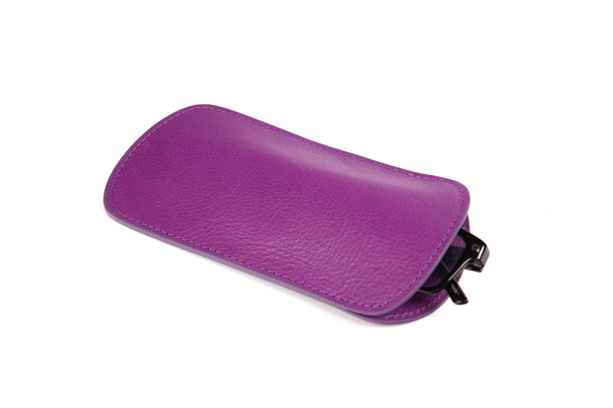 Leather Eyeglass Sleeve Orchid