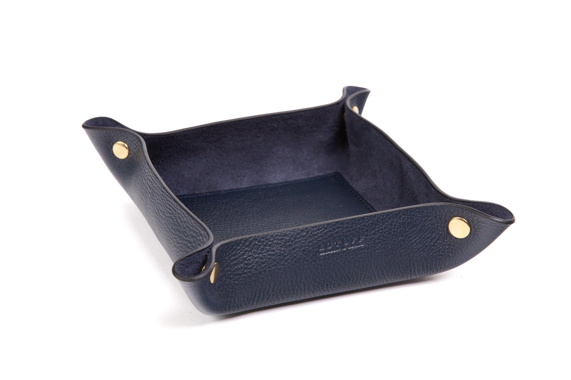 Leather Valet Tray Indigo