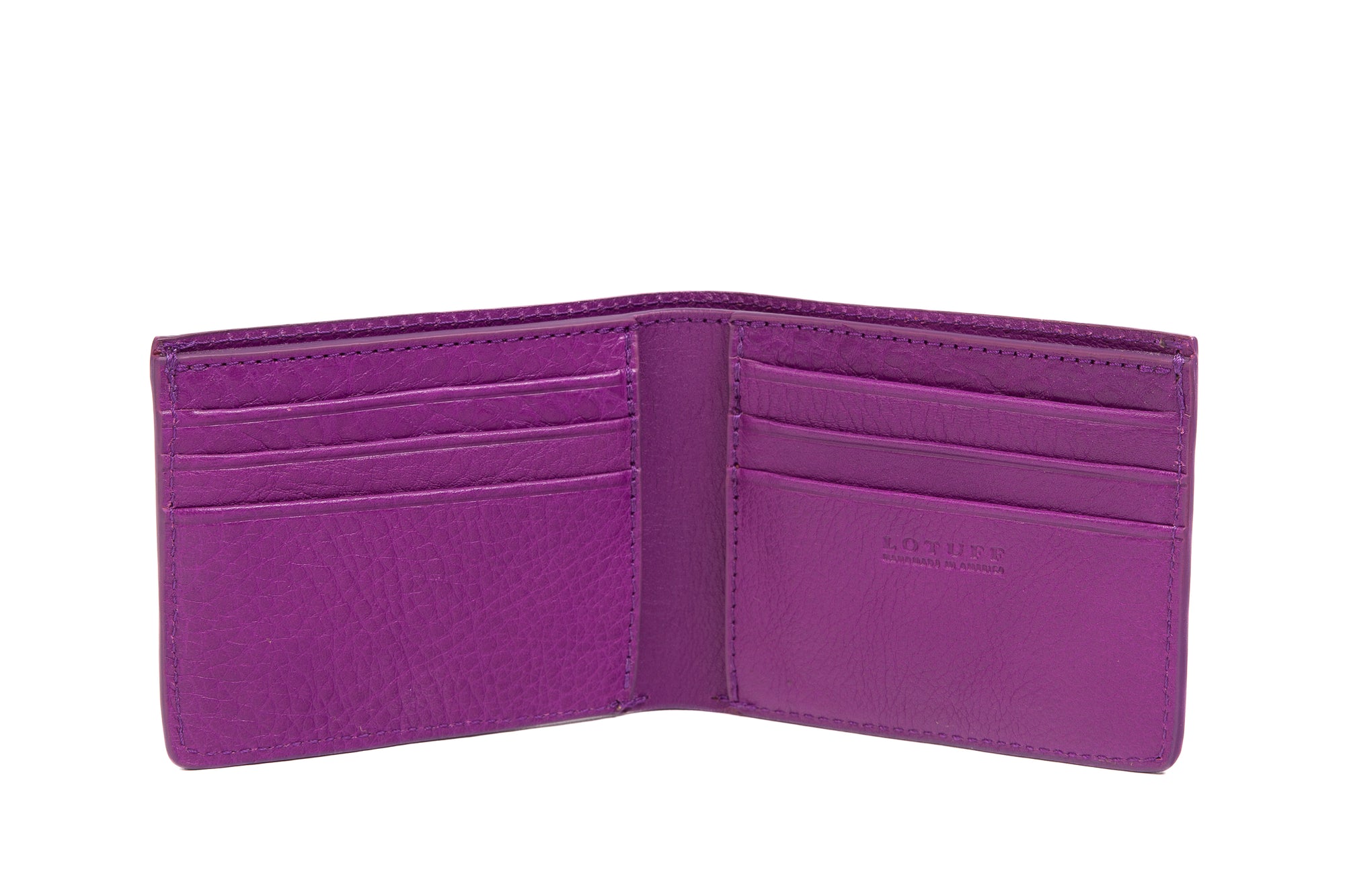 Leather Bifold Wallet Orchid