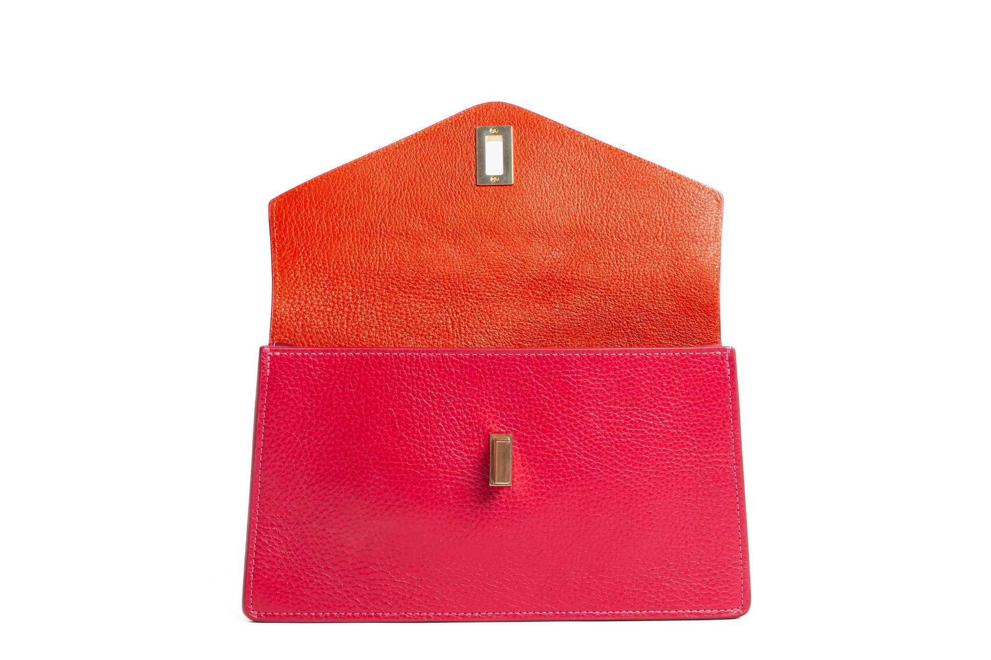 The Vincent Clutch Raspberry/Orange